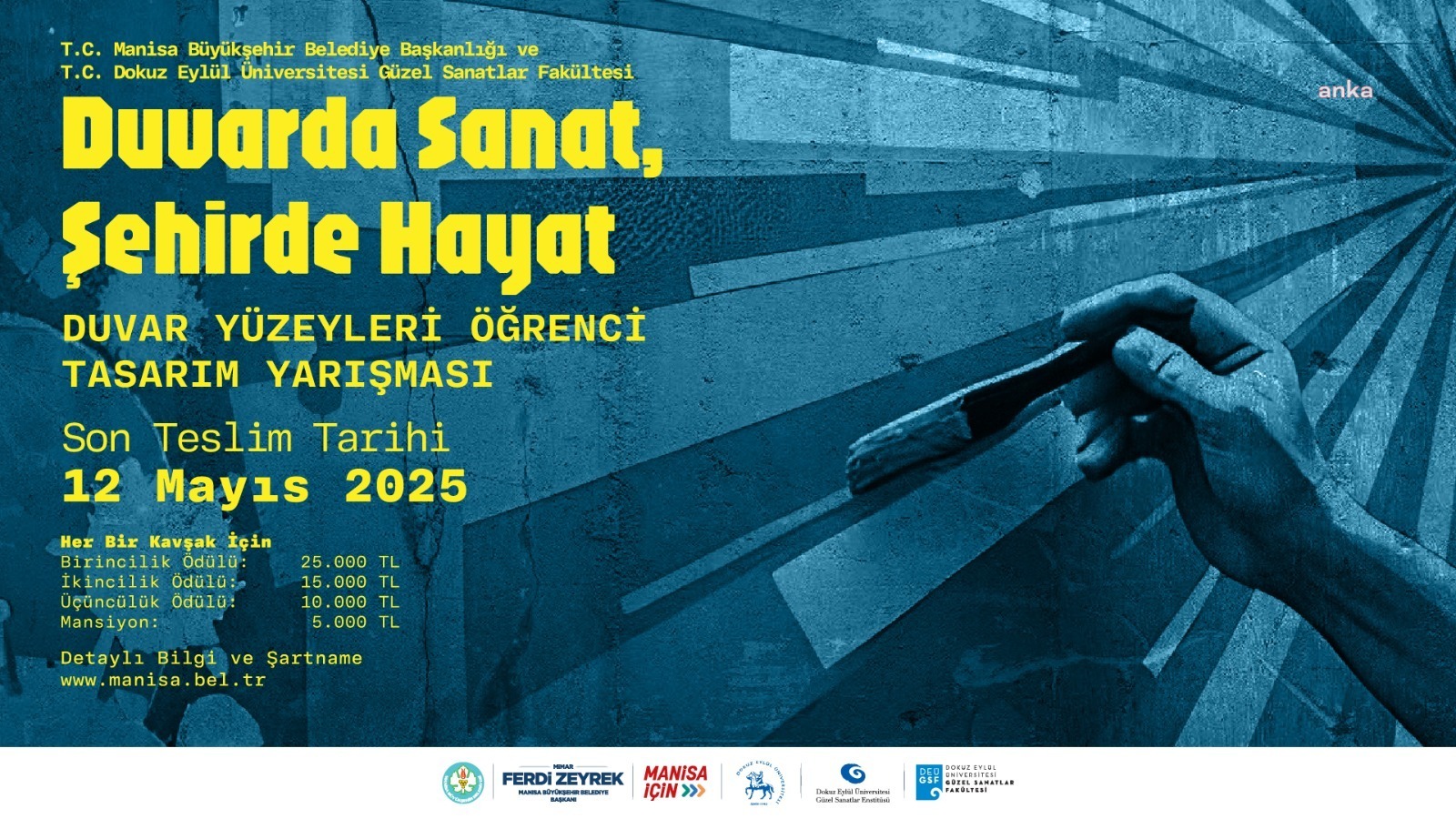 Manisa Büyükşehir Belediyesi'nden "Duvarda Sanat, Şehirde Hayat" yarışması