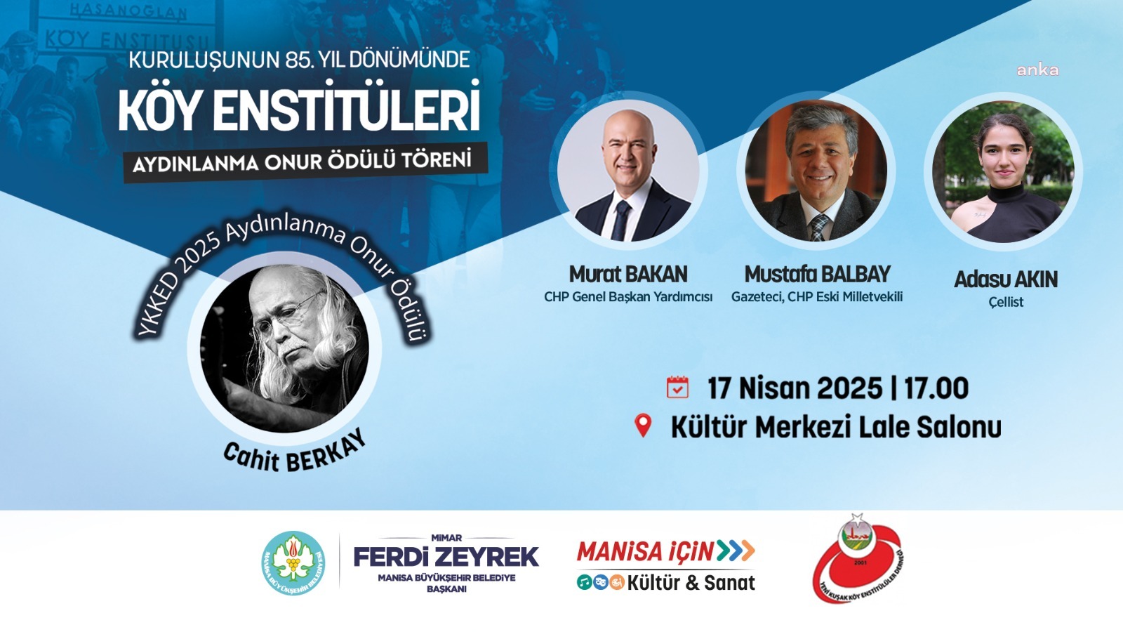 Manisa'da Köy Enstitüleri’nin kuruluşunun 85’inci yılına özel tören