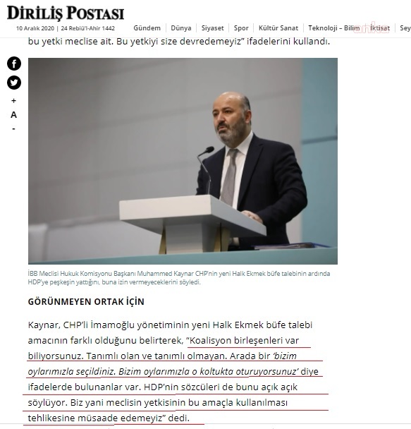 İSTANBUL'DA HALK EKMEK BÜFE ARTIŞINI ENGLELEYEN AKP GRUBU ÜYESİ KAYNAR'DAN BİR GARİP SAVUNMA