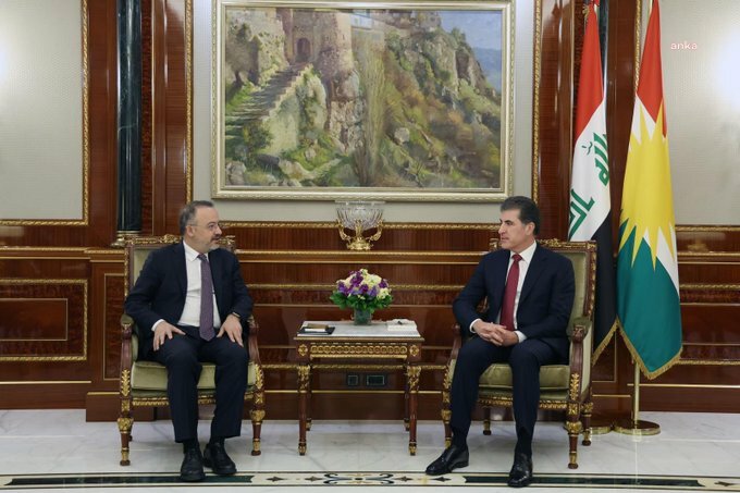 Dışişleri Bakan Yardımcısı Nuh Yılmaz, Mesud Barzani, Neçirvan Barzani ve Kubat Talabani ile görüştü