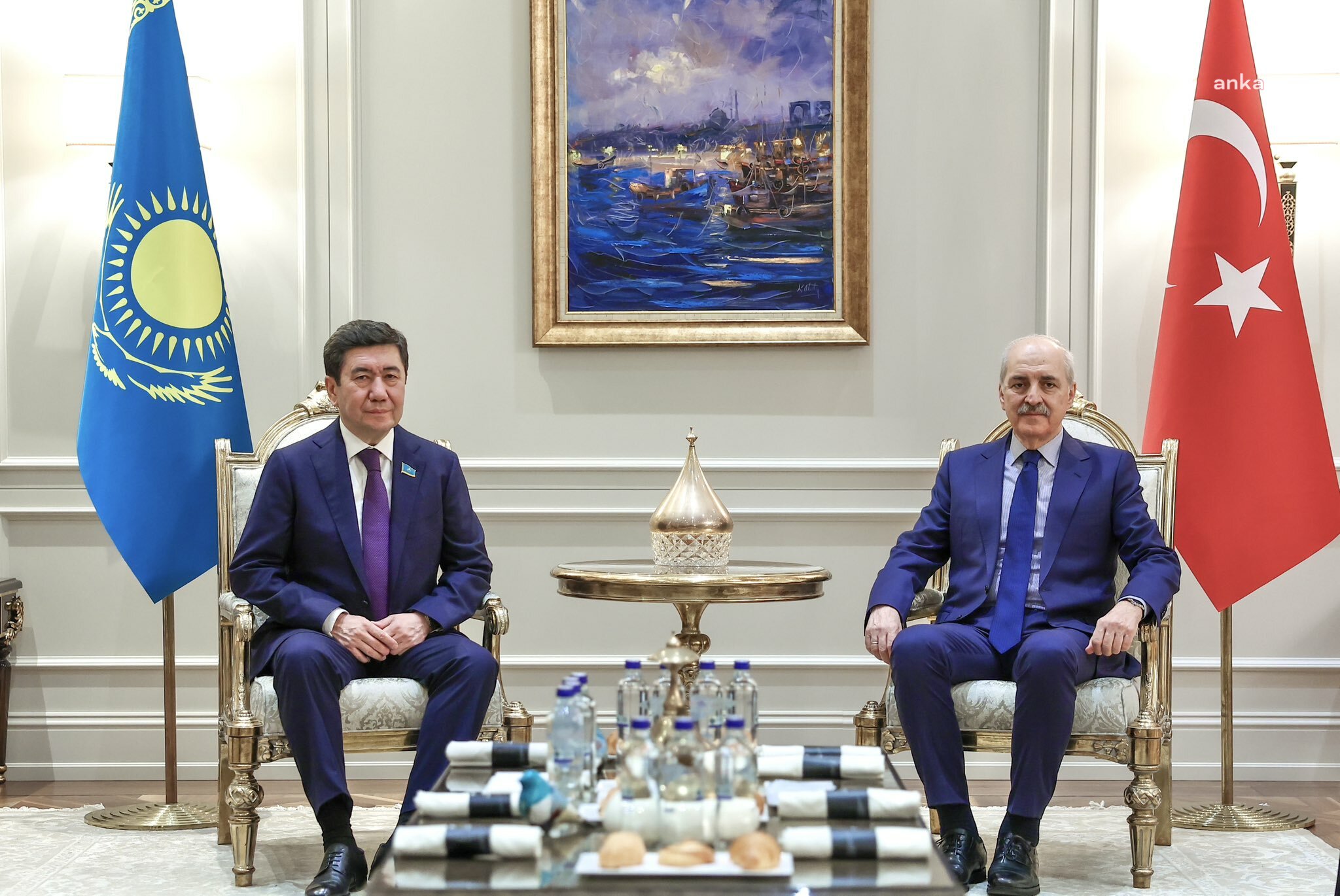 TBMM Başkanı Kurtulmuş, Kazak mevkidaşı Koşanov’la İstanbul’da bir araya geldi