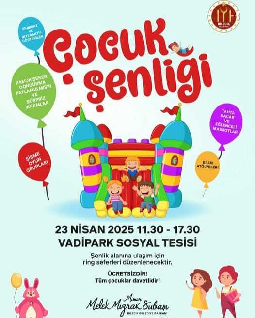 Bilecik Belediyesi'nden çocuklara 23 Nisan şenliği