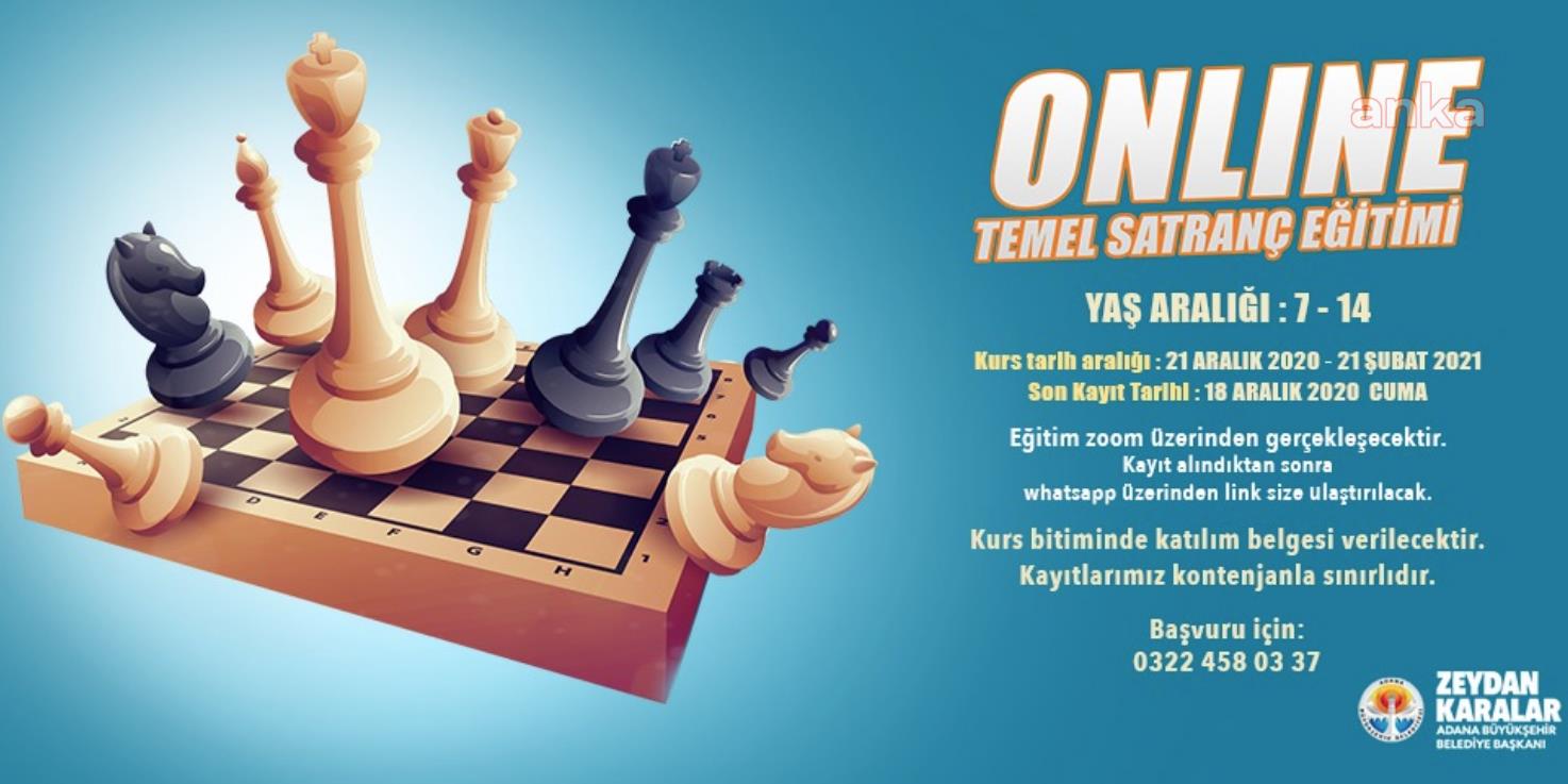 ADANA BÜYÜKŞEHİR'DEN ÇOCUKLARA ONLINE SATRANÇ EĞİTİMİ