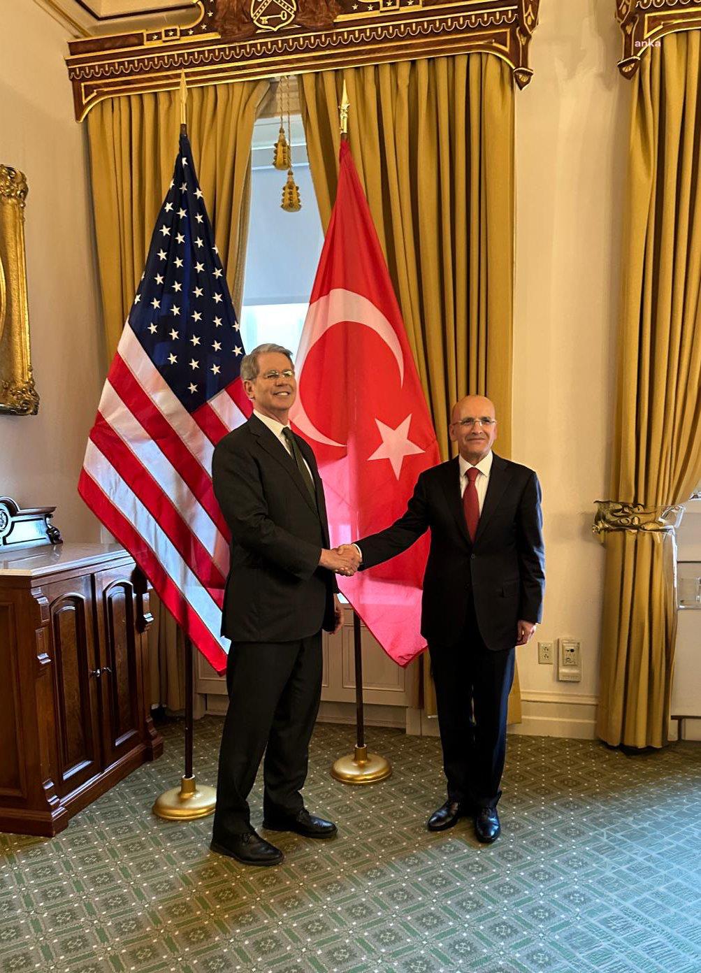 Hazine ve Maliye Bakanı Şimşek, ABD Hazine Bakanı Scott Bessent ile görüştü