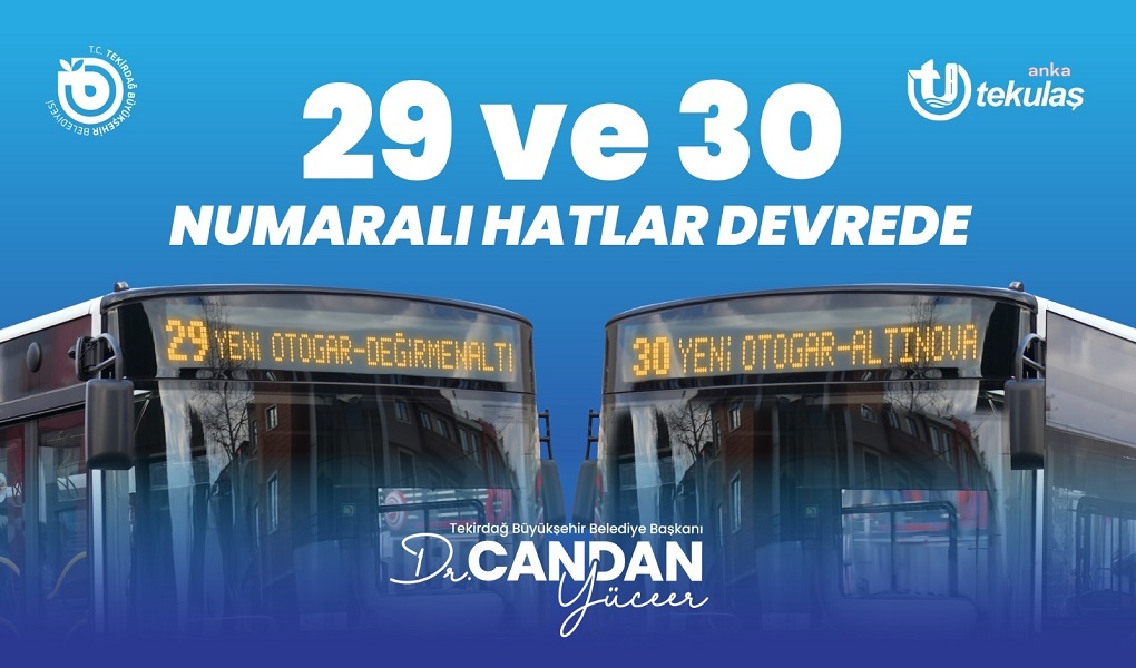 Tekirdağ'da 2 yeni otobüs hattı hizmet vermeye başlayacak