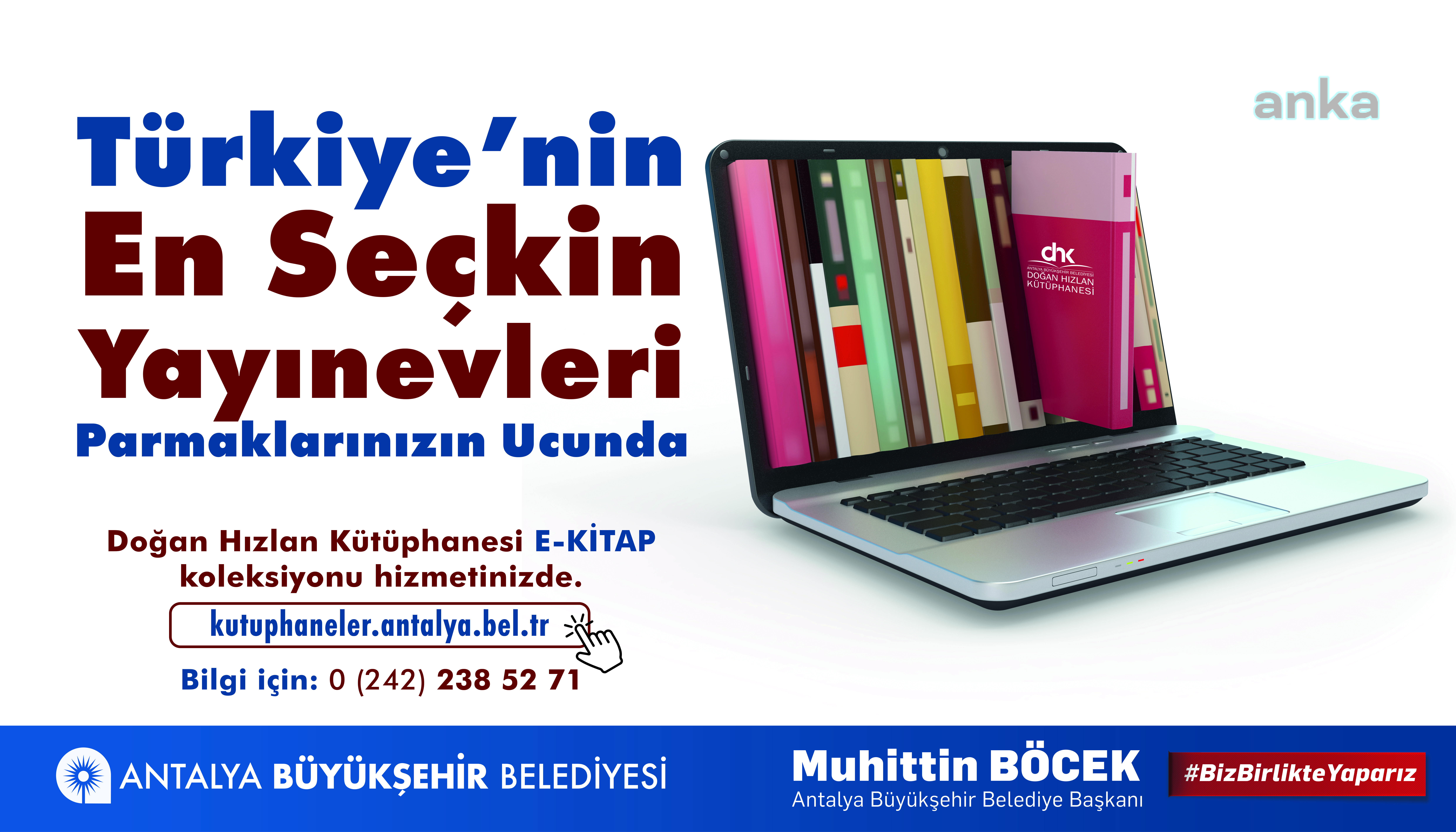 ANTALYA BÜYÜKŞEHİR'İN E-KİTAP KOLEKSİYONU KULLANIMDA