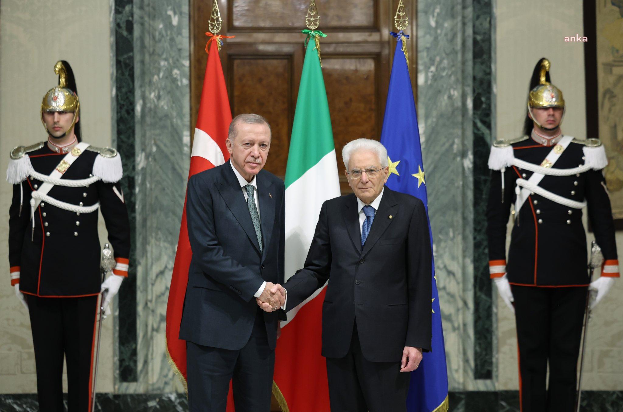 Cumhurbaşkanı Erdoğan, Roma’da İtalya Cumhurbaşkanı Sergio Mattarella ile görüştü