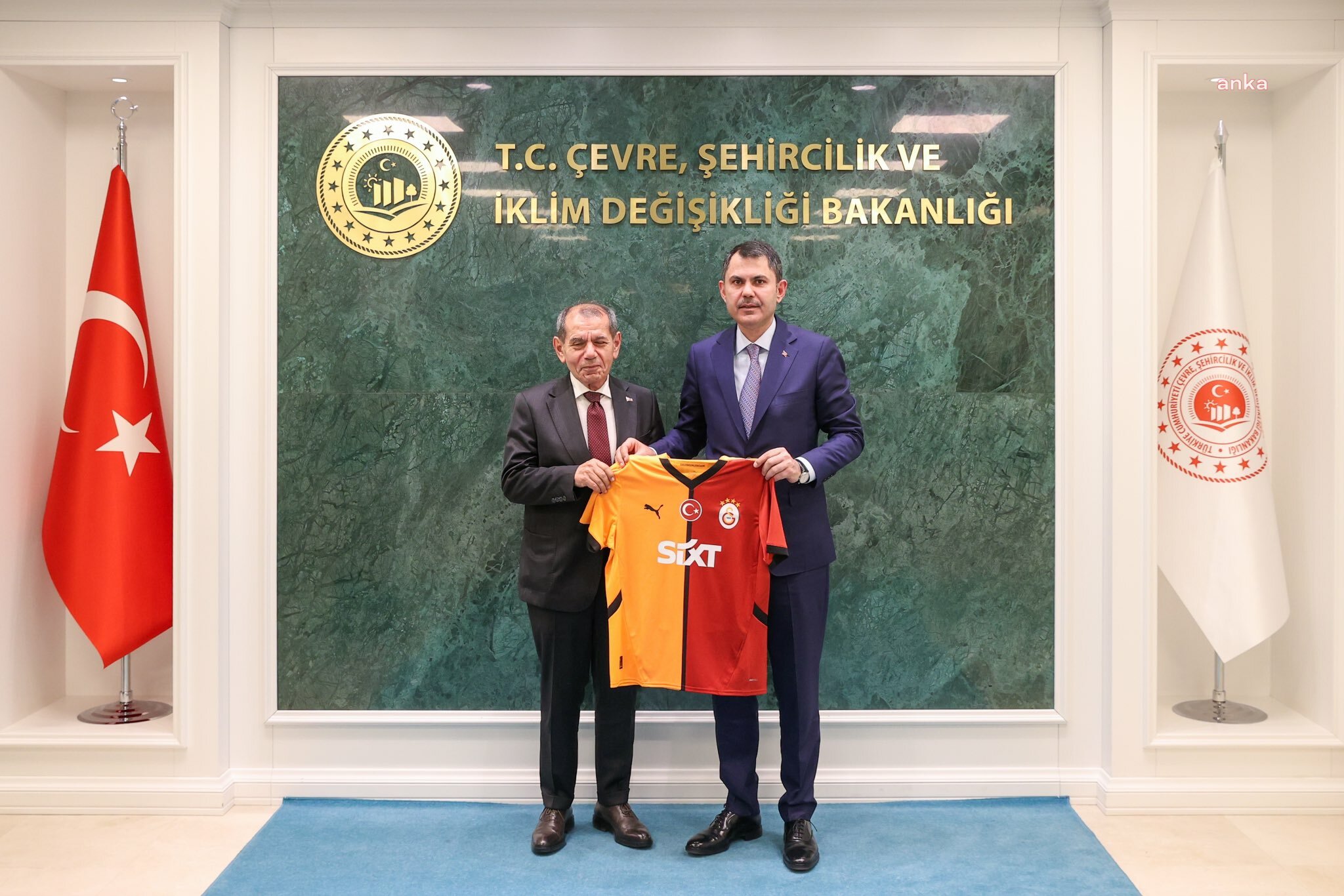 Galatasaray Başkanı Dursun Özbek, Bakan Kurum'u ziyaret etti
