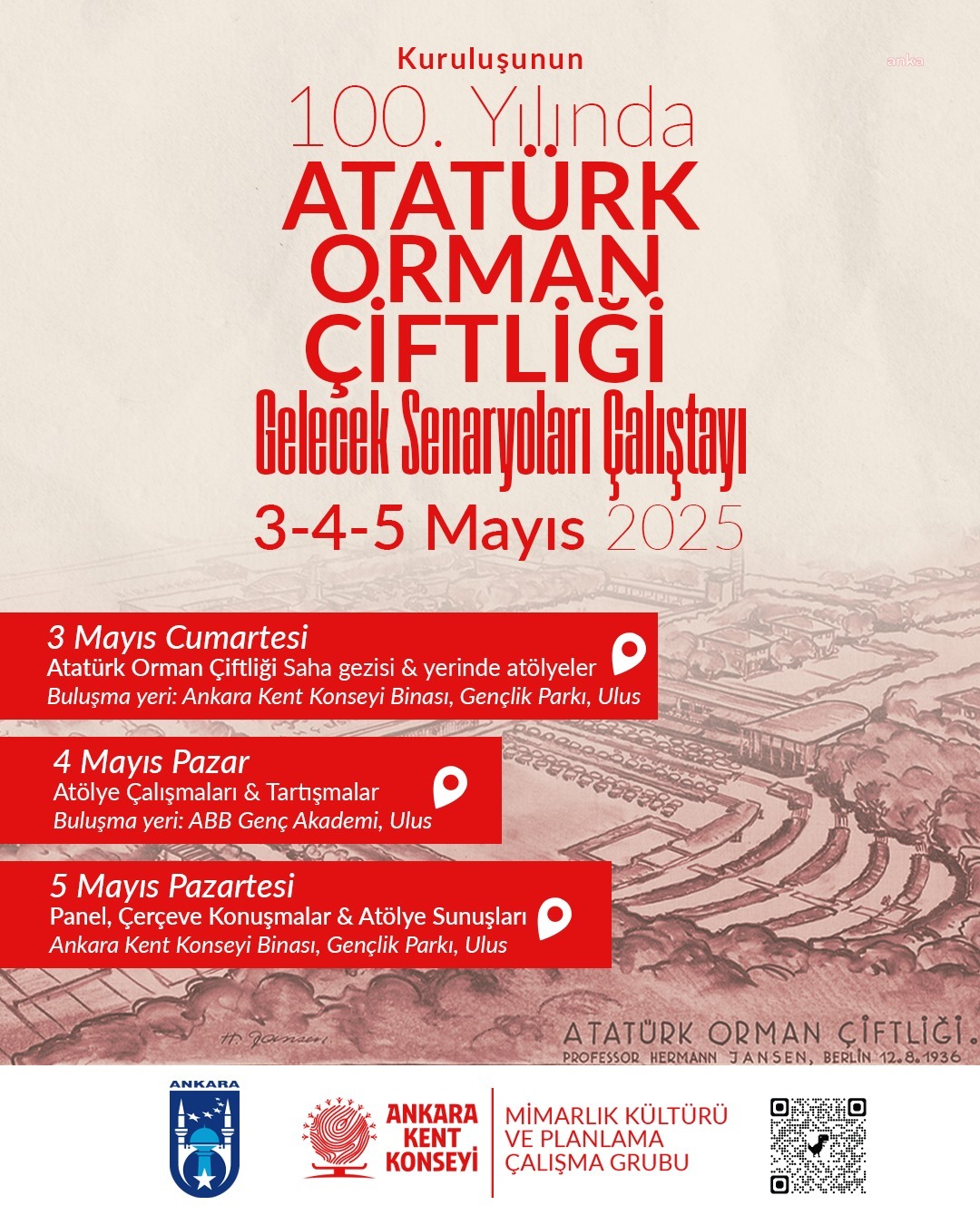 Ankara Kent Konseyi, “Kuruluşunun 100. Yılında Atatürk Orman Çiftliği için Gelecek Senaryoları Çalıştayı” düzenliyor