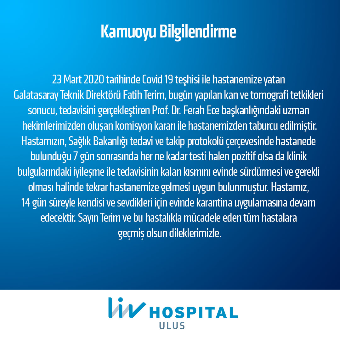 FATİH TERİM TABURCU EDİLDİ