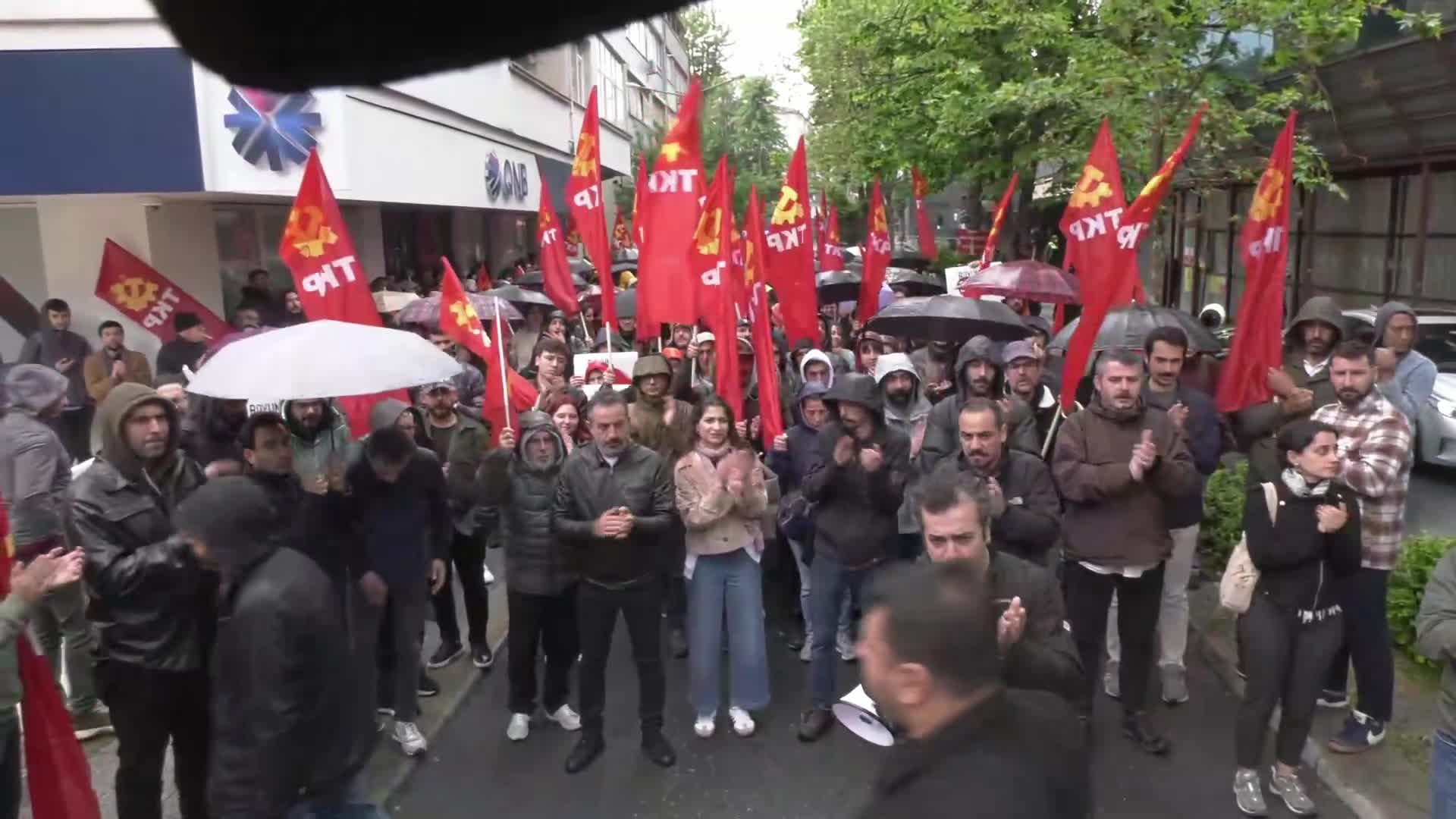 TKP'den Çalık Holding önünde 'Erol Eğrek' protestosu