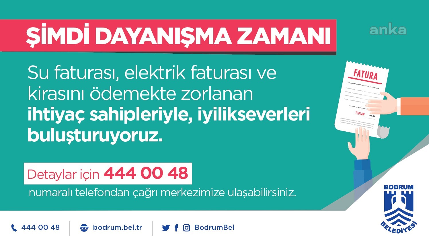 BODRUM BELEDİYESİ'NDEN YENİ KAMPANYA: "ŞİMDİ DAYNIŞMA ZAMANI"