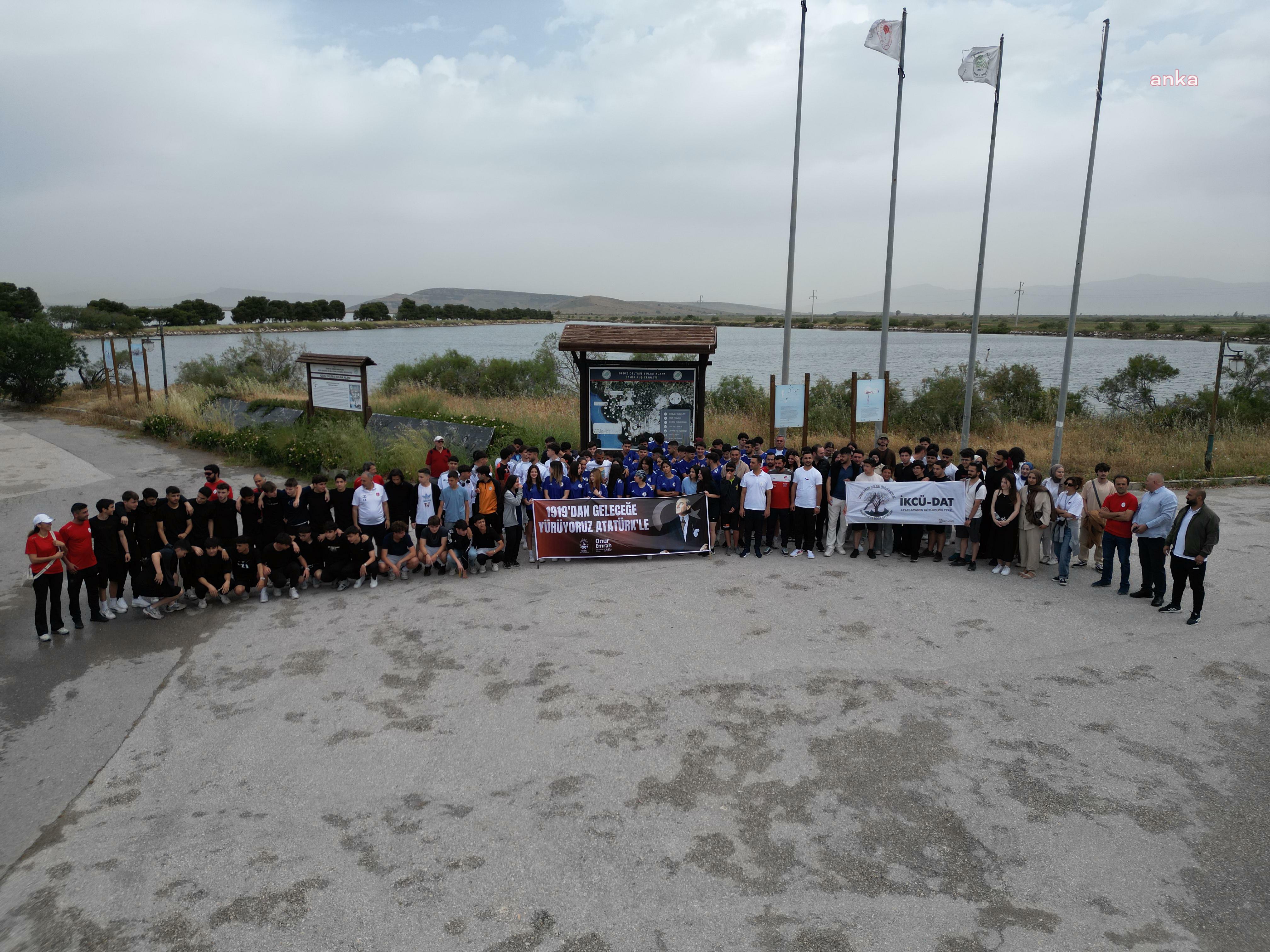 İzmir Kuş Cenneti'nde Ata’ya Saygı Yürüyüşü