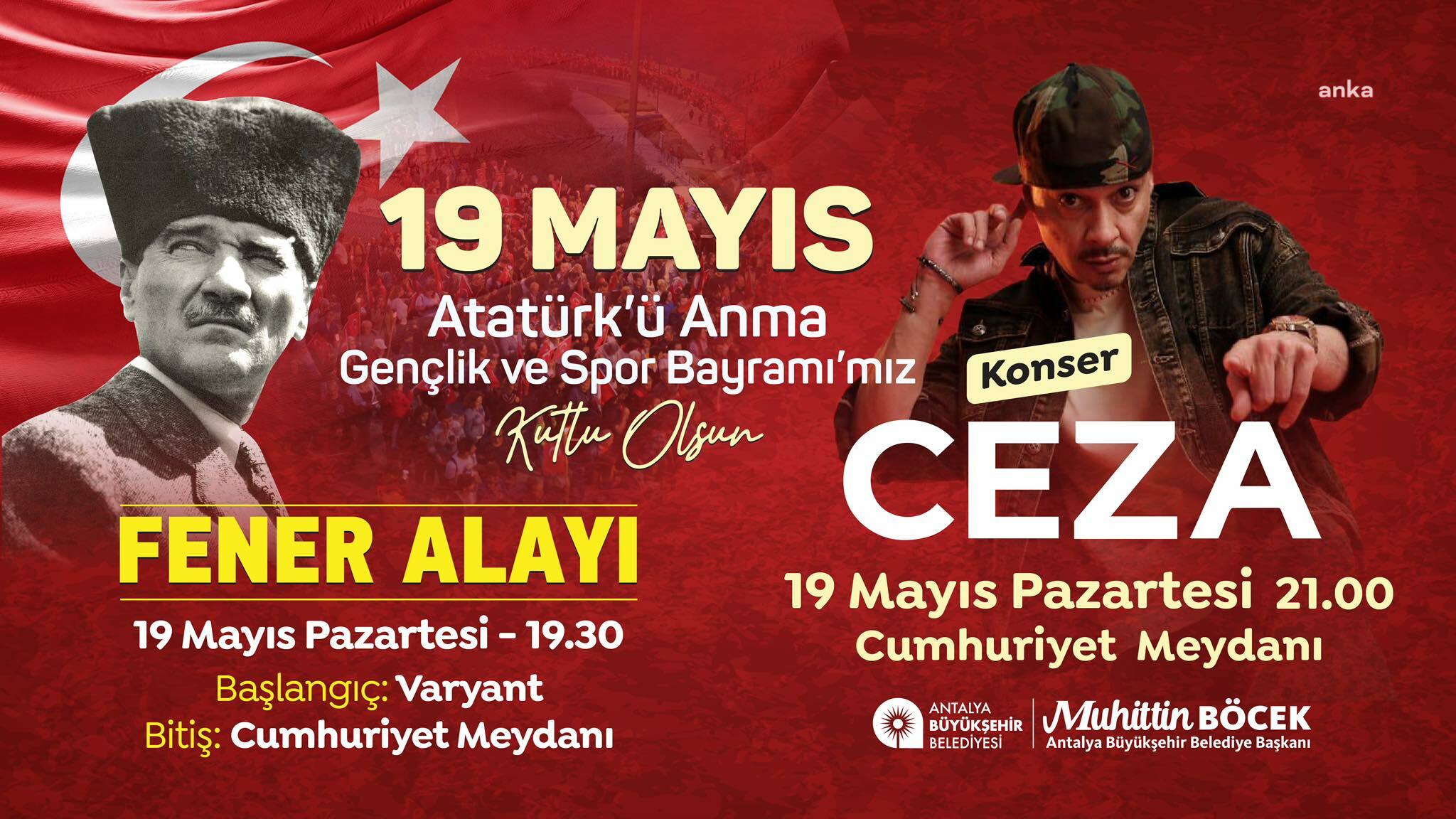 Antalya Büyükşehir Belediyesi, 19 Mayıs'ı coşkuyla kutlayacak