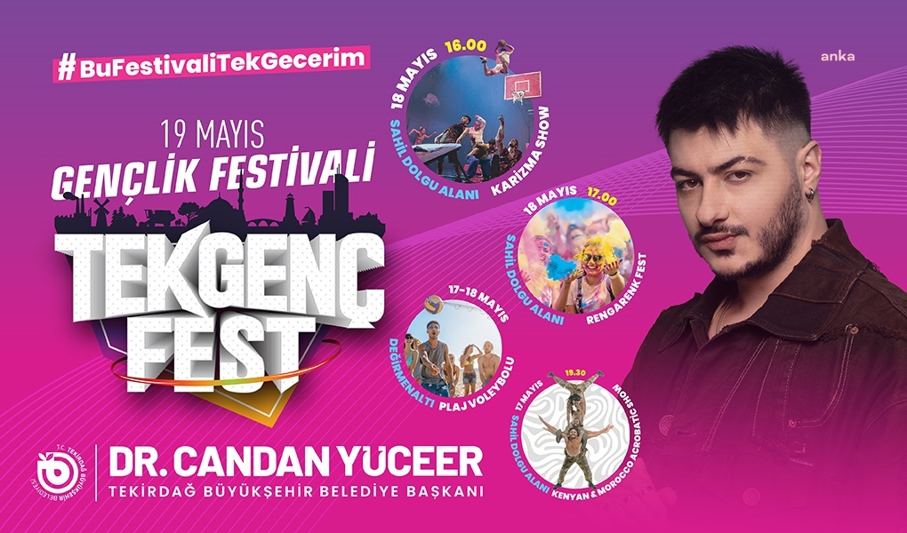 Tekirdağ’da 19 Mayıs coşkusu TekGençFest ile taçlanıyor