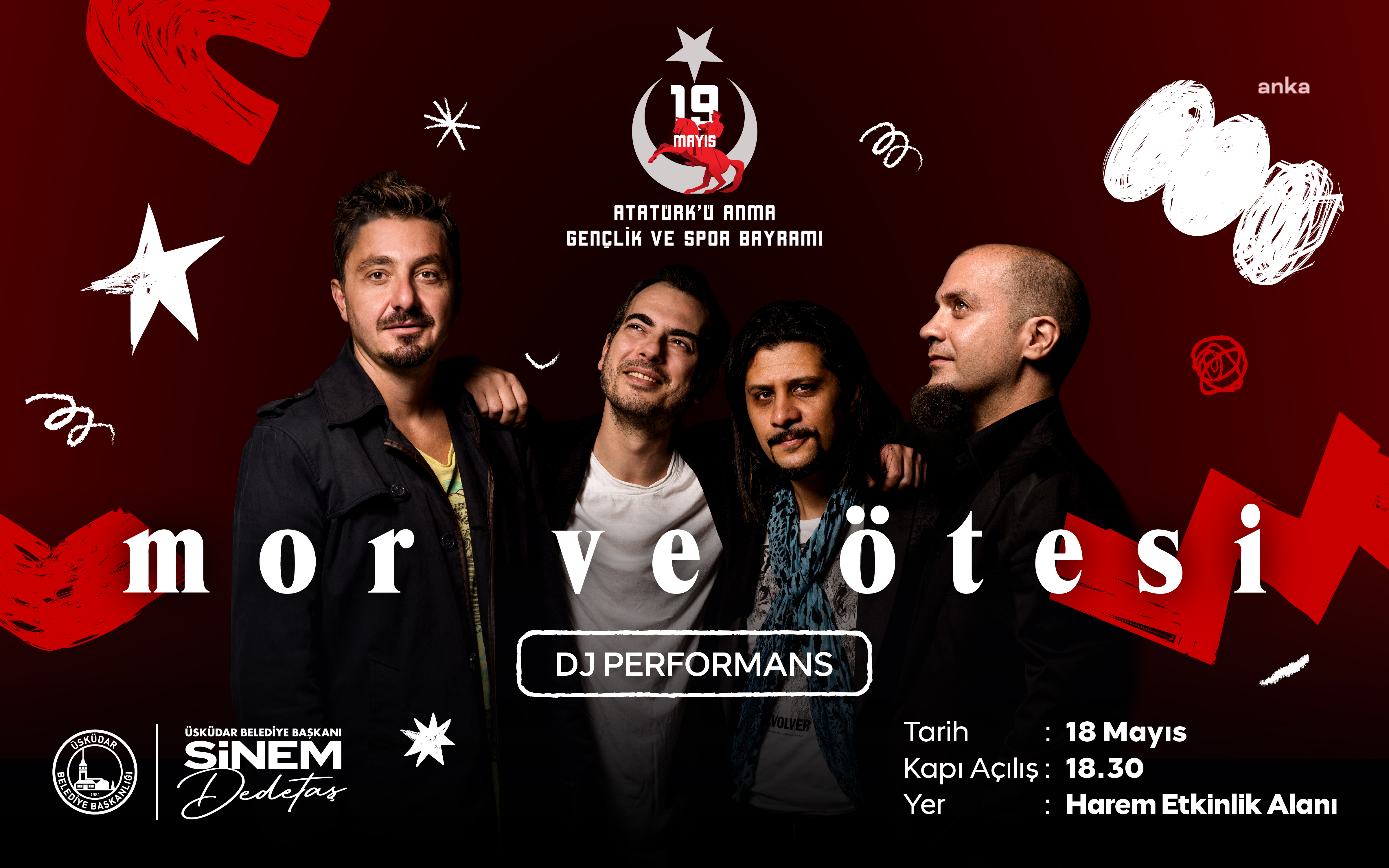 Üsküdar'da 19 Mayıs, Mor ve Ötesi konseri ile kutlanacak