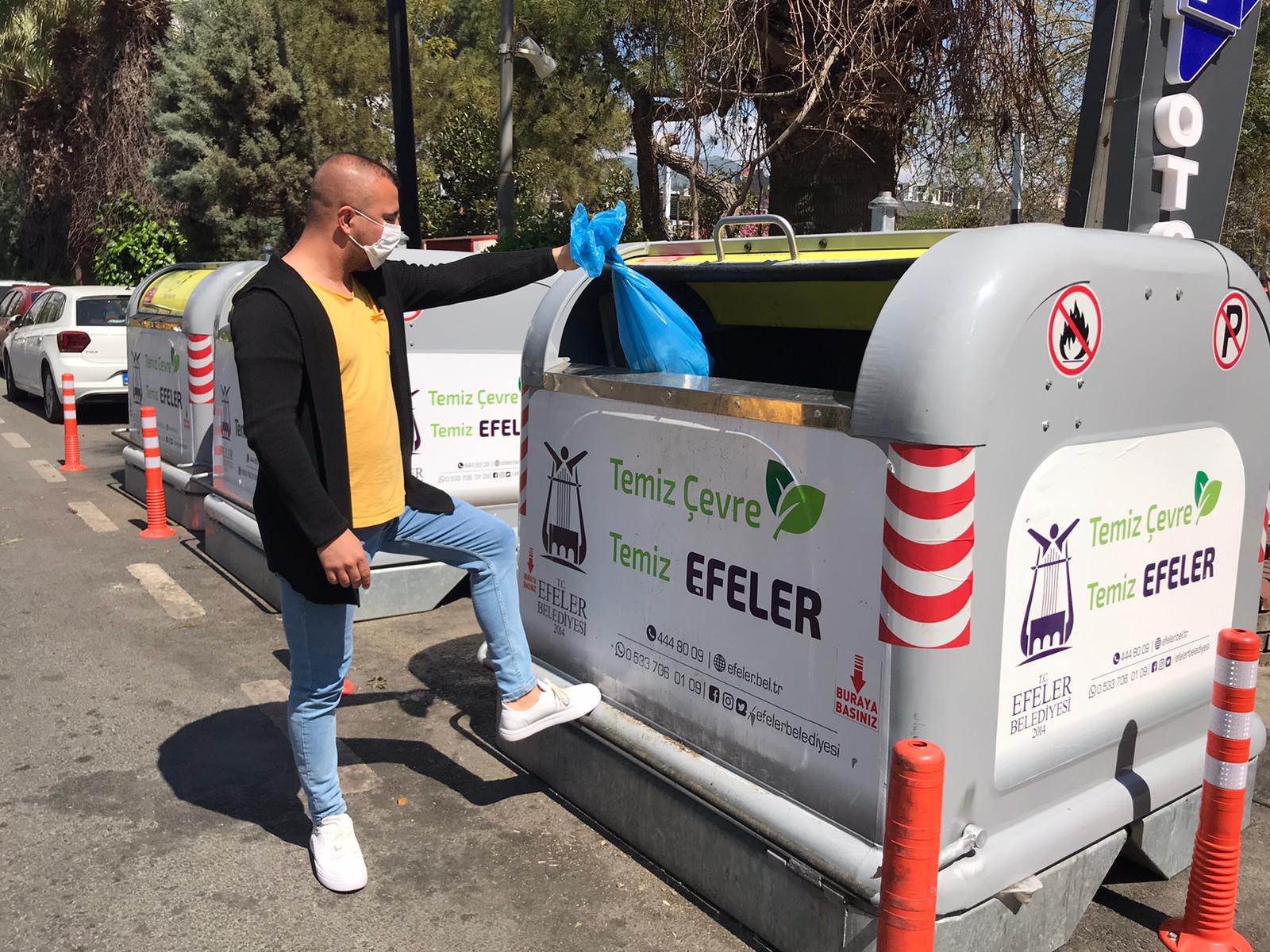 EFELER’DE ÇÖP KONTEYNERLERİ YENİLENİYOR