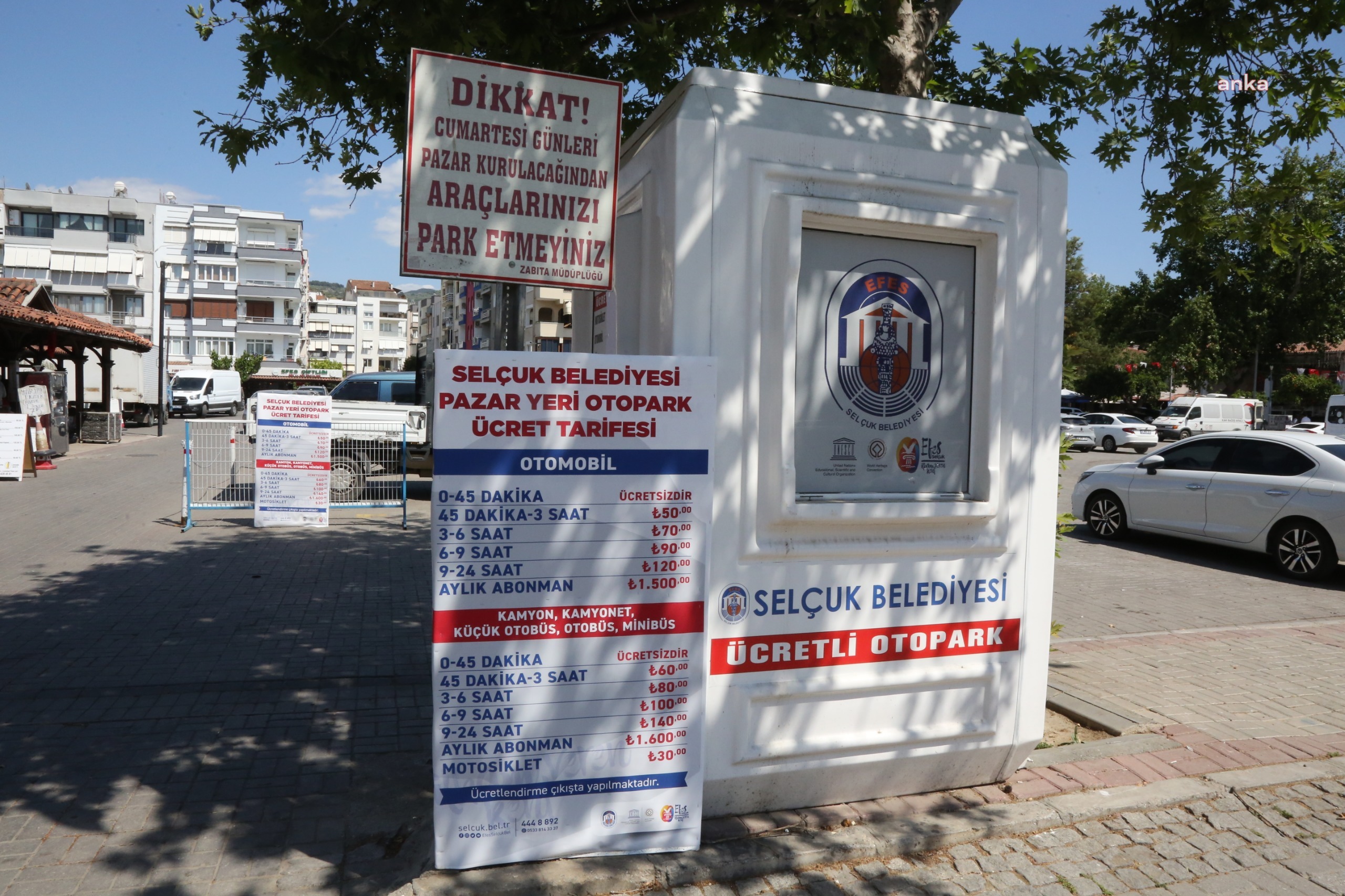 Selçuk’ta Pazar Yeri Otoparkında ücretsiz otopark kullanım süresi arttı, abonmanlık başladı