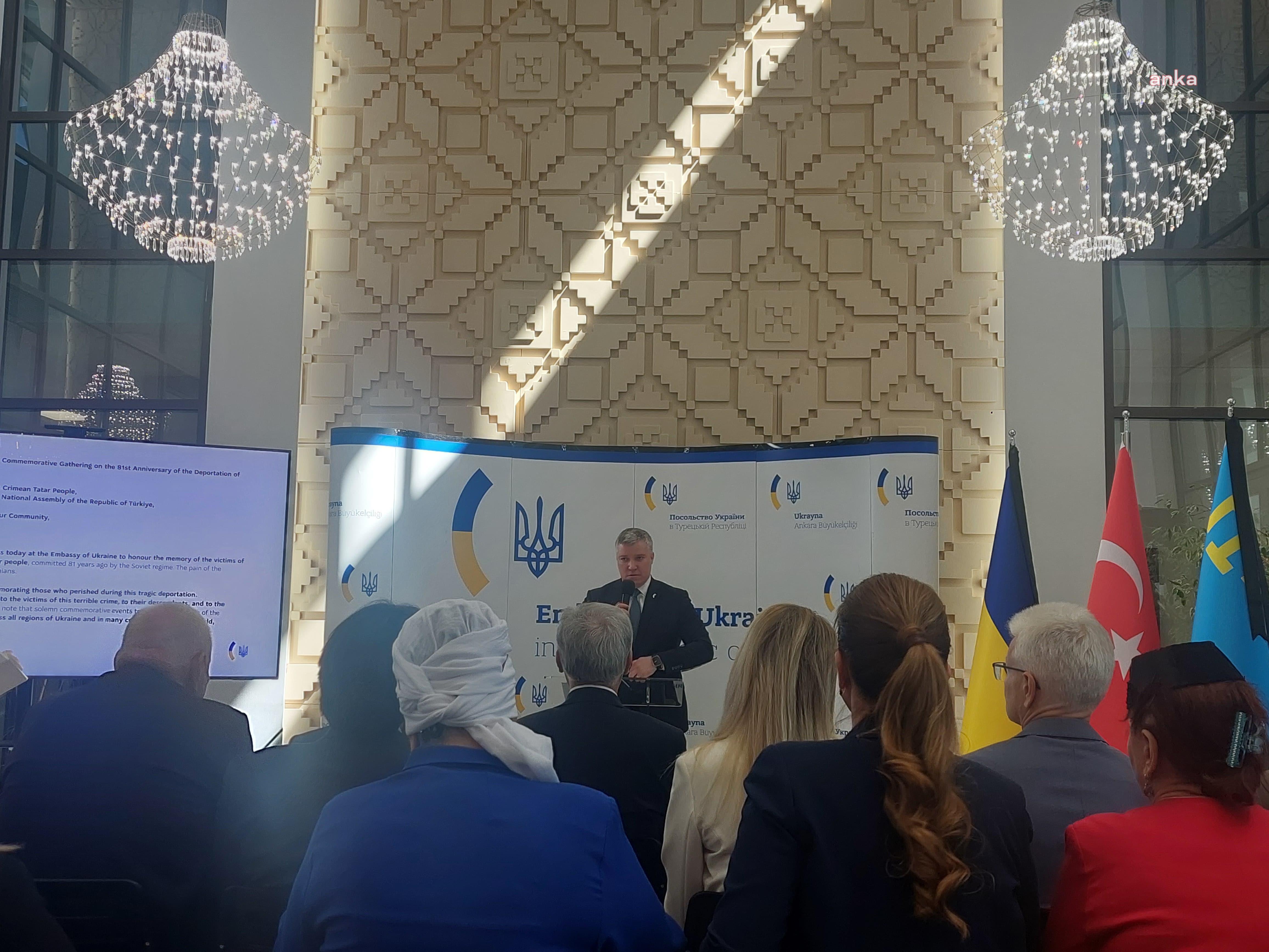 Kırım Tatar sürgününün 81'inci yıl dönümünde Ukrayna'nın Ankara Büyükelçiliği'nde anma etkinliği düzenlendi