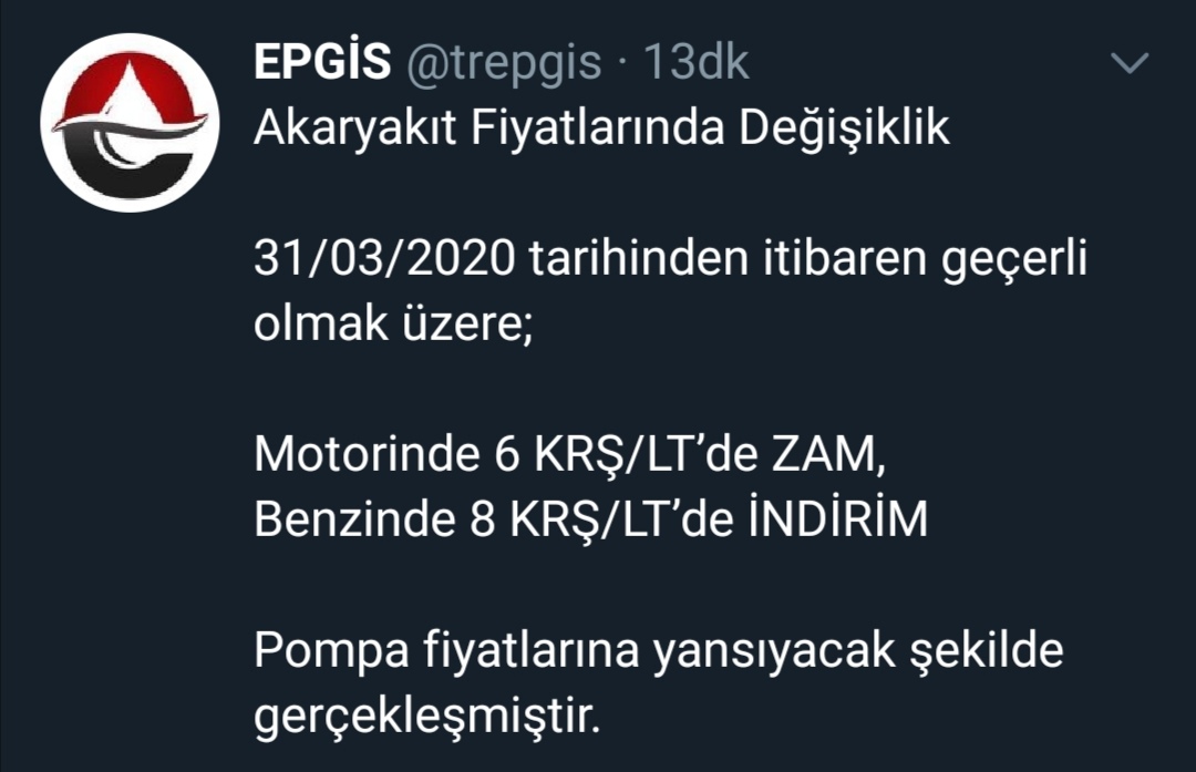 MOTORİNE ZAM, BENZİNE İNDİRİM GELDİ
