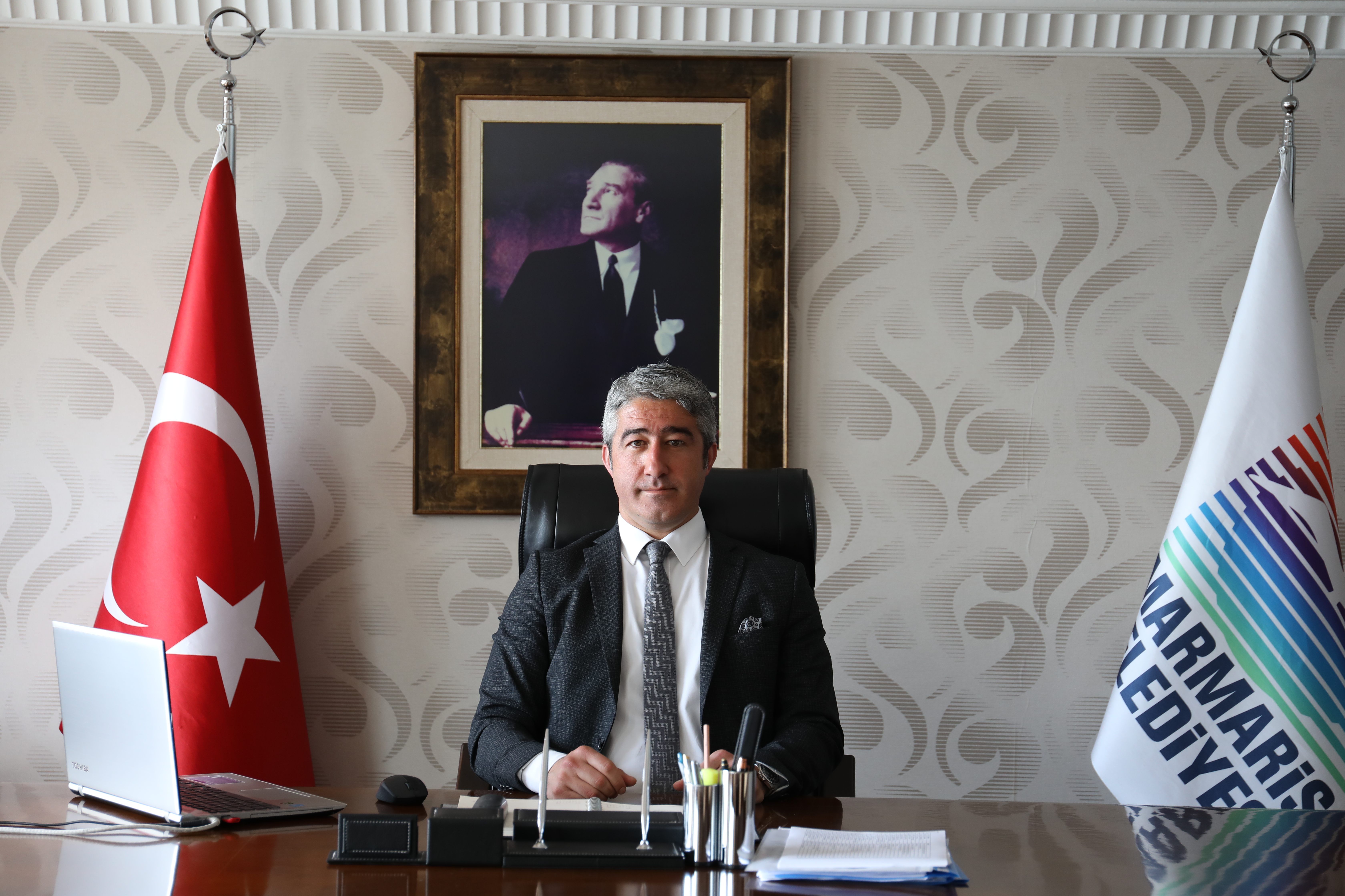 MARMARİS BELEDİYE BAŞKANI OKTAY, YENİDEN GÖREVİNİN BAŞINDA