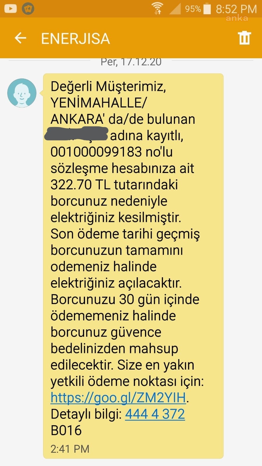 KORONAYI ATLATAN OKSİJEN TÜPÜNE BAĞLI HASTANIN ELEKTRİĞİNİ KESTİLER!