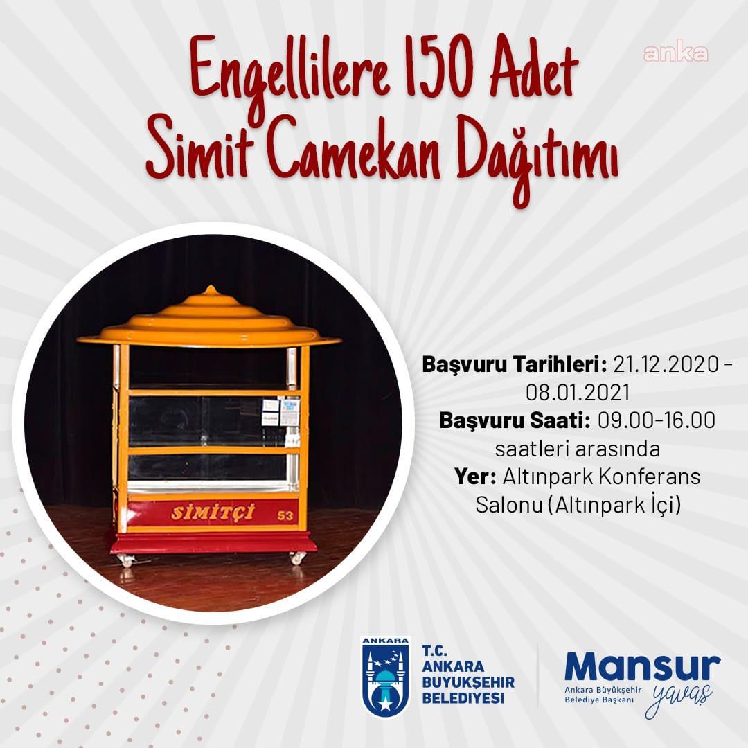 BÜYÜKŞEHİR’DEN ENGELLİ VATANDAŞLARA EKMEK TEKNESİ: SİMİT CAMEKANI