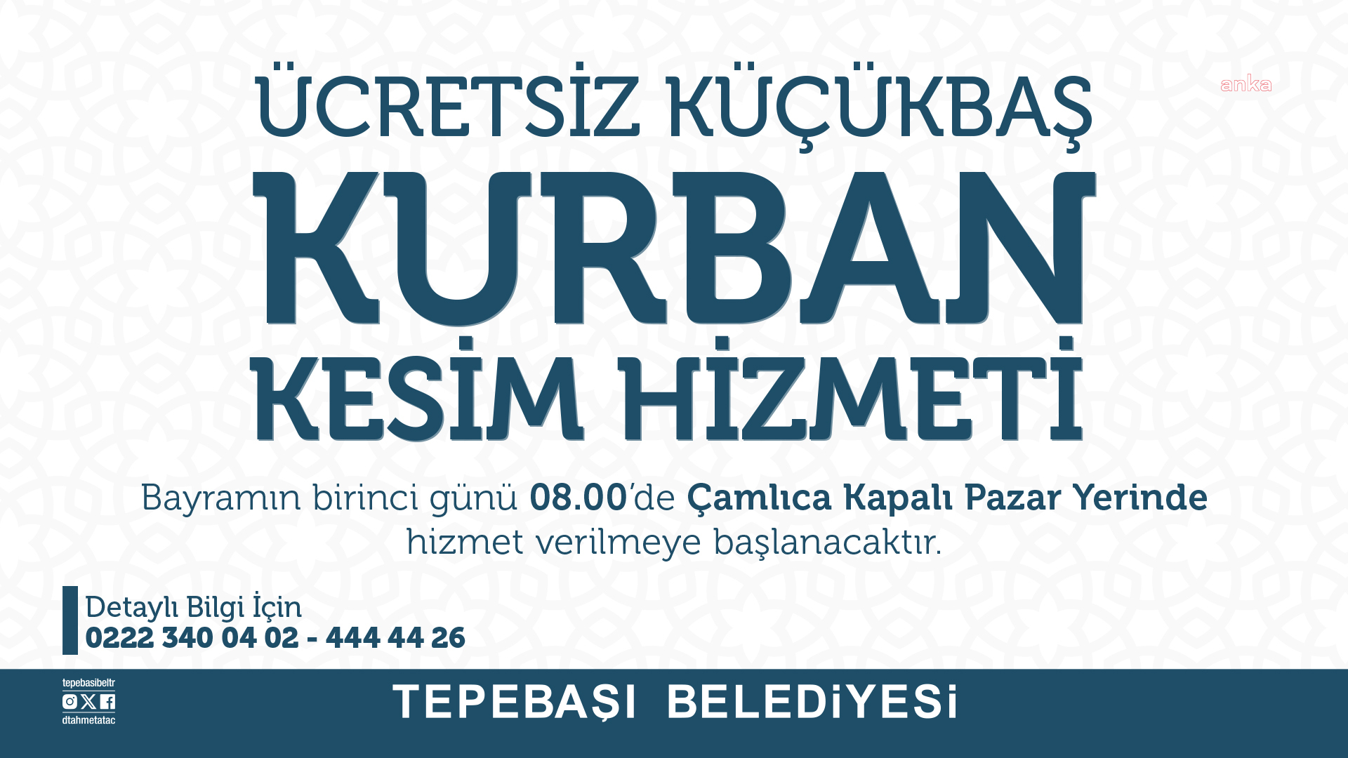 Tepebaşı'nda kurban kesim alanında hazırlıklar tamamlandı