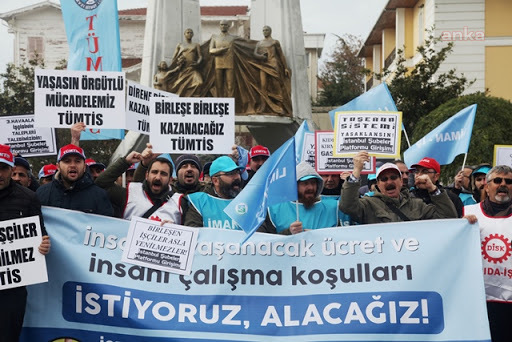 İŞÇİLER, İSTANBUL ENFLASYONUNU ÖRNEK GÖSTEREREK, ASGARİ ÜCRETE ZAM İSTEDİ