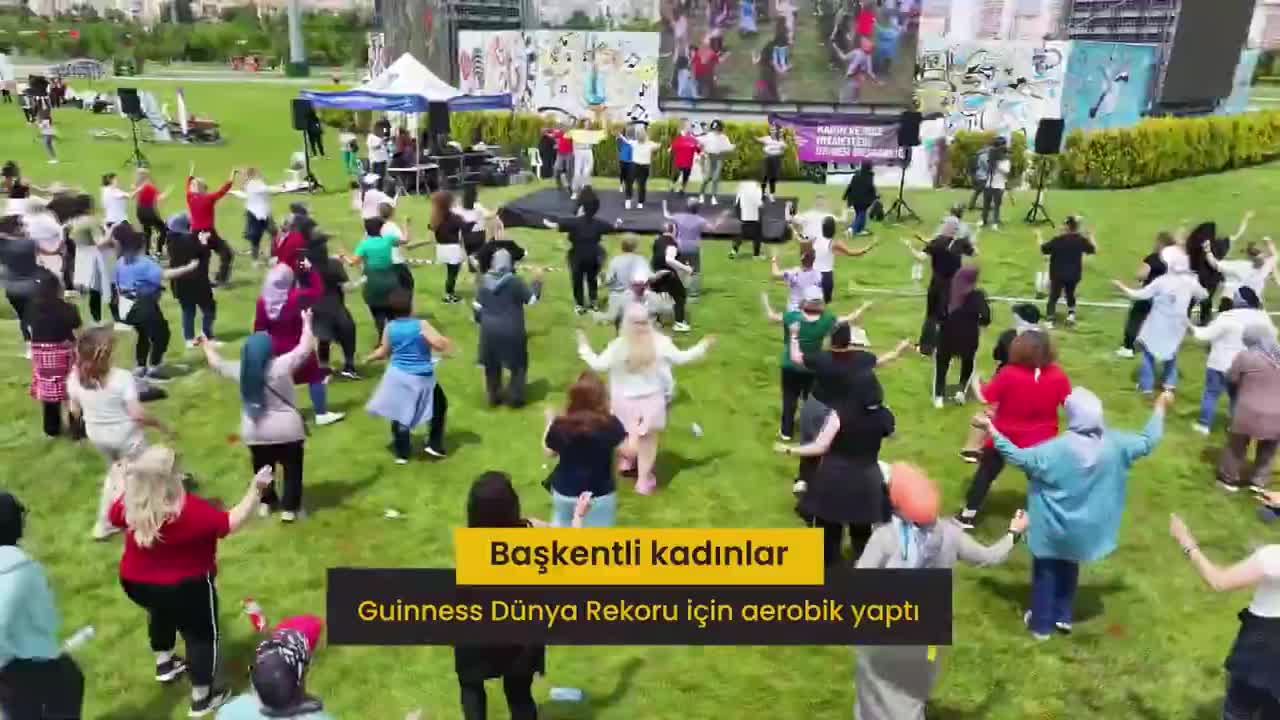 Başkentli kadınlar, Guinness için aerobik etkinliğinde buluştu