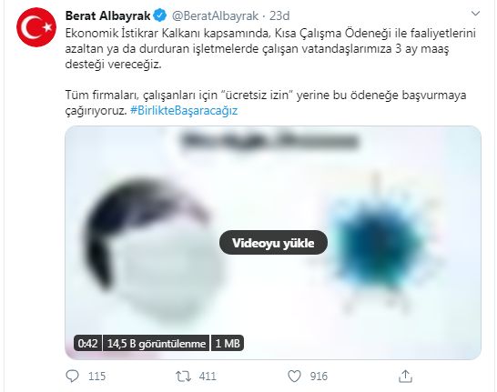 ALBAYRAK: İŞLETMELERİN 3 AYLIK PERSONEL MAAŞI KARŞILANACAK