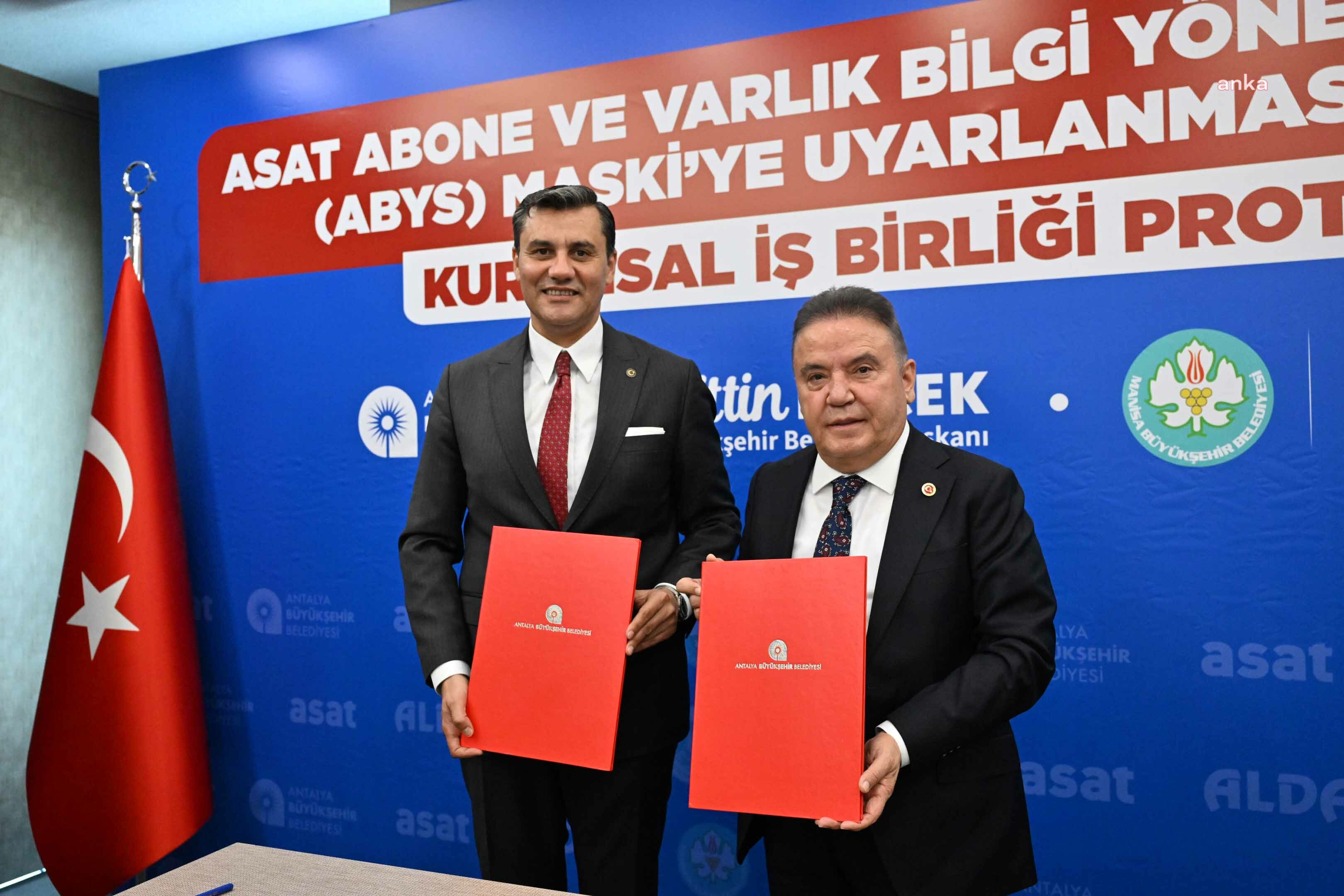 Antalya ve Manisa Büyükşehir Belediyeleri arasında iş birliği protokolü imzalandı