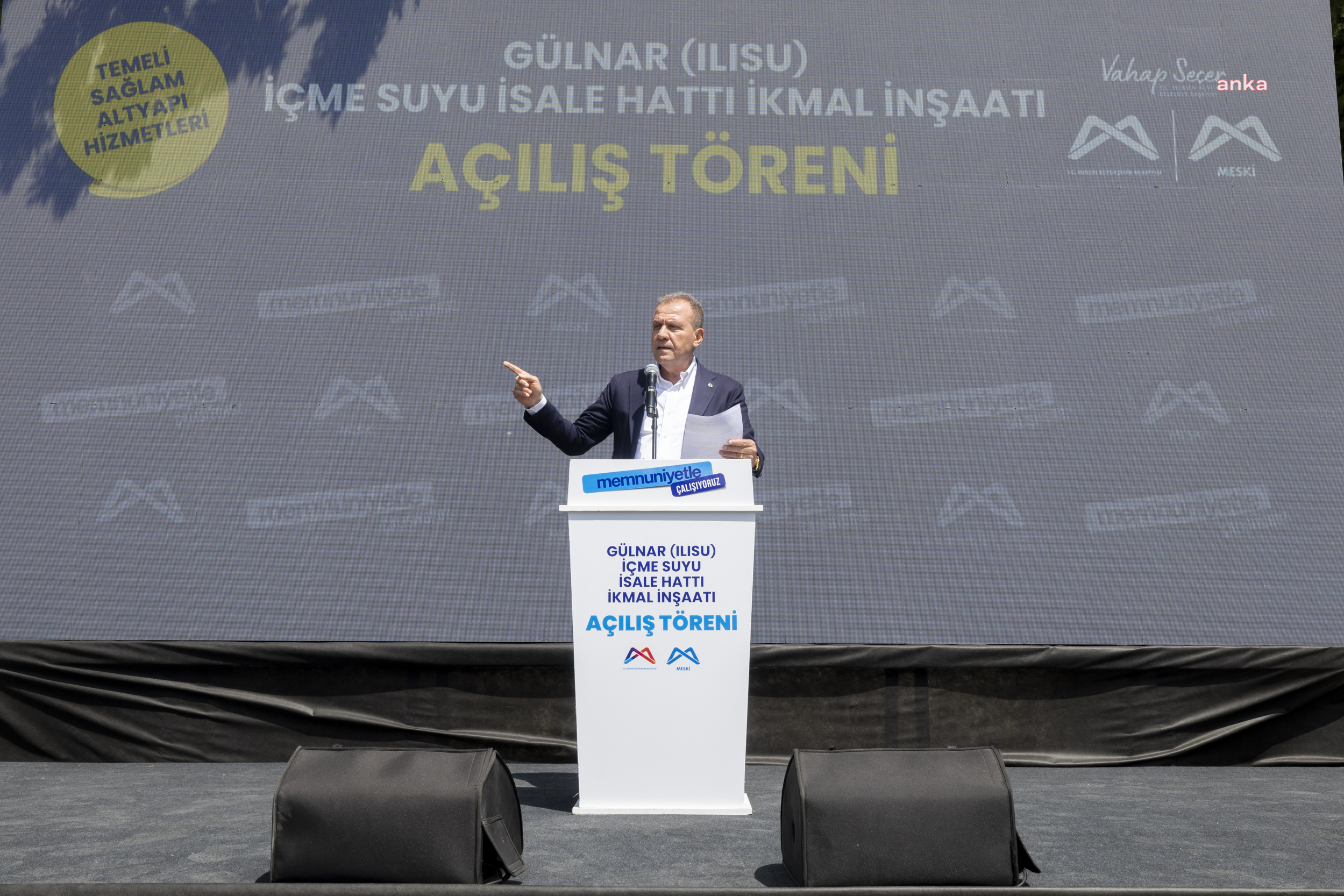 Mersin Büyükşehir Belediye Başkanı Seçer sözünü vermişti: Gülnar, Ilısu suyuna kavuştu