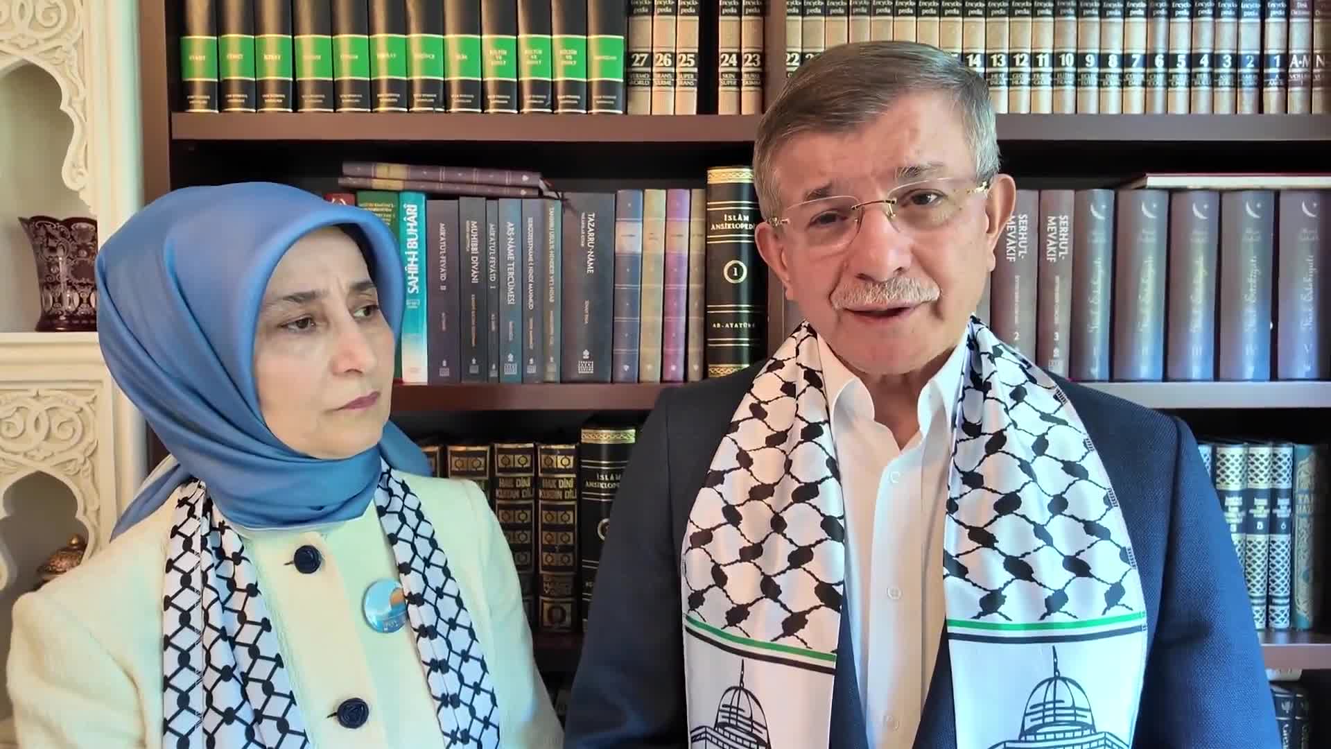 Davutoğlu çiftinden Gazze için çağrı: Refah Kapısı’nda buluşalım