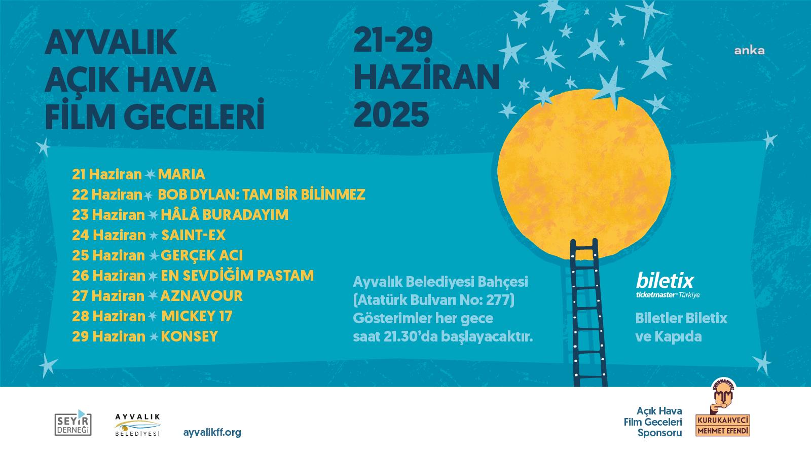 Ayvalık Açık Hava Film Geceleri, 21 Haziran'da başlayacak