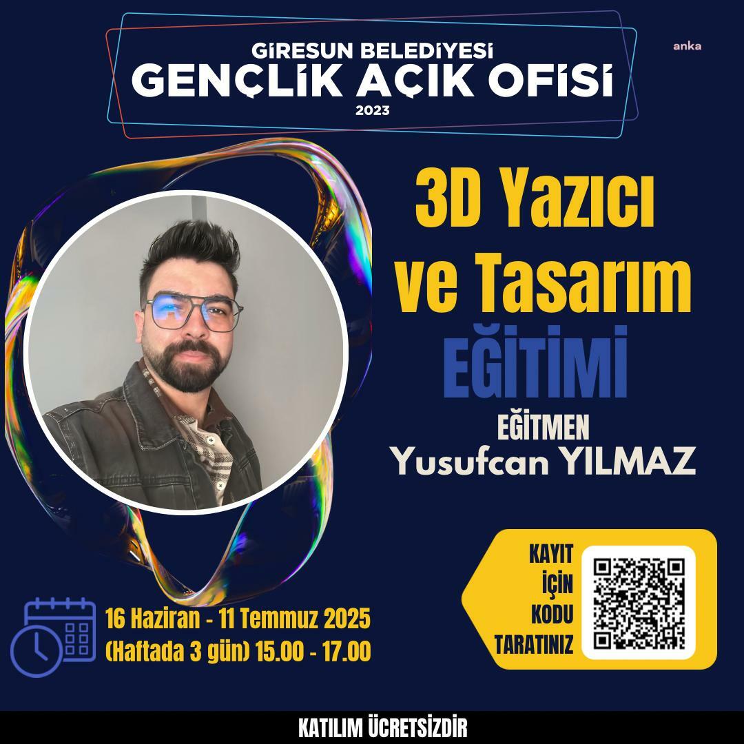 Giresun Belediyesi’nden gençler için “3D Yazıcı ve Tasarım” eğitimi
