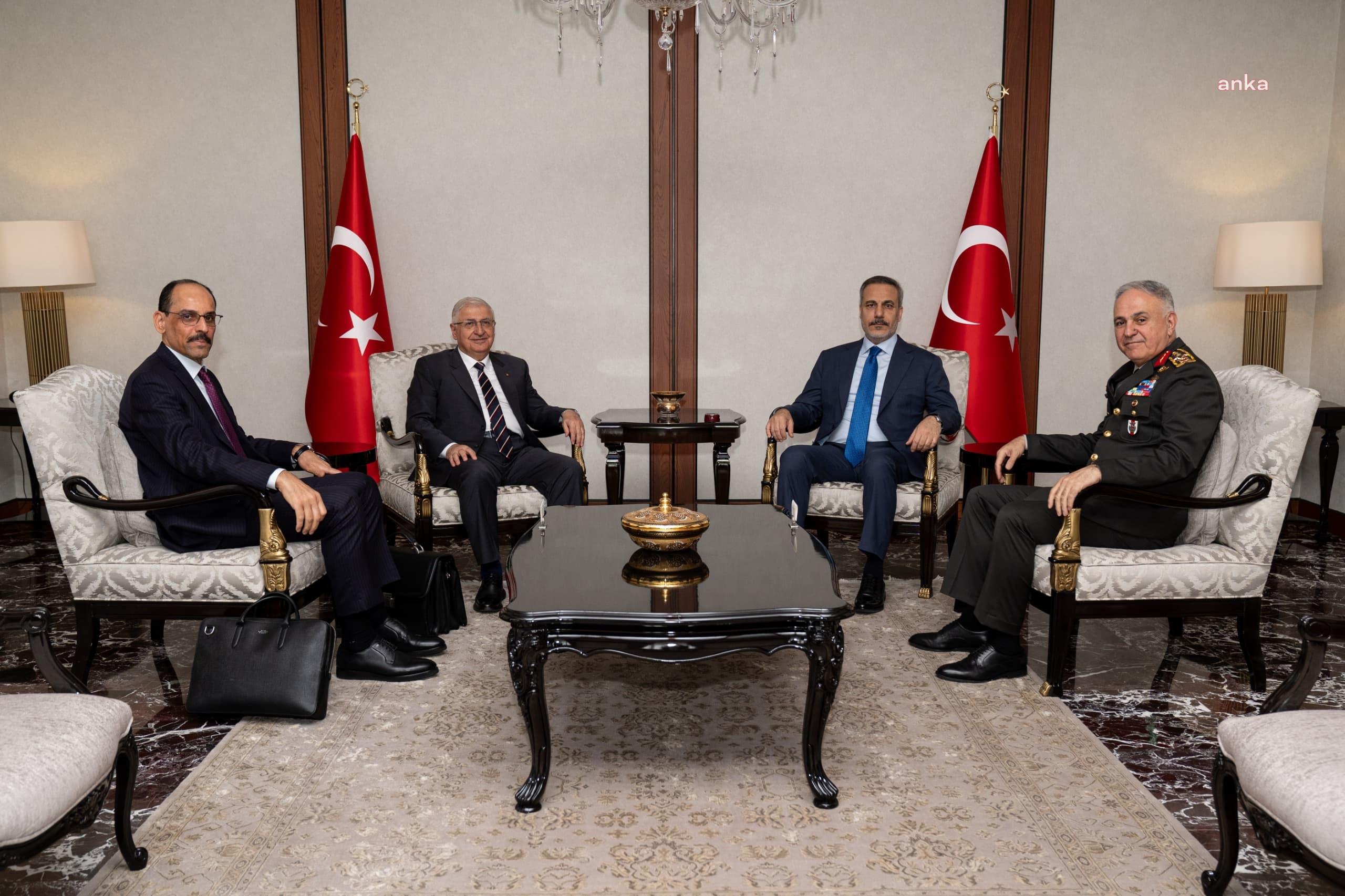 İsrail'in İran'a saldırısı... Dışişleri Bakanı Fidan, Milli Savunma Bakanı Güler, Genelkurmay Başkanı Orgeneral Gürak ve MİT Başkanı Kalın bir araya geldi