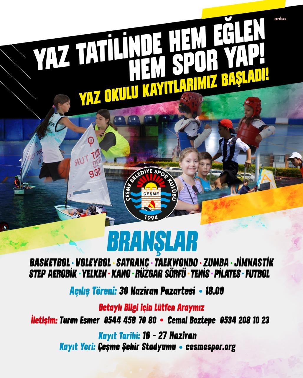 Çeşme Belediye Spor Kulübü yaz spor okulu başvuruları başladı