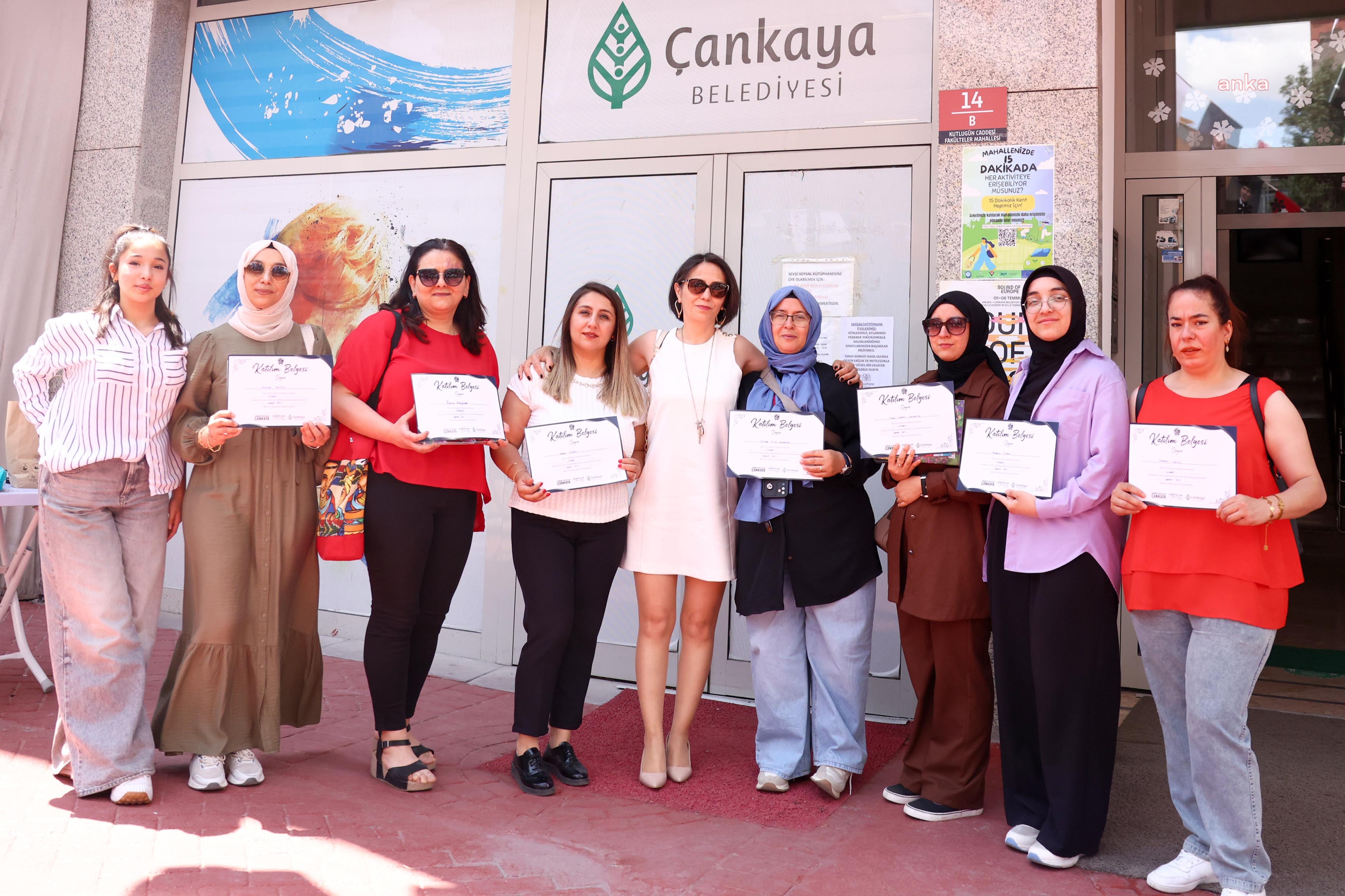 Cebeci Çankaya Evi’nde mezuniyet sevinci: 180 kursiyer katılım belgesi aldı