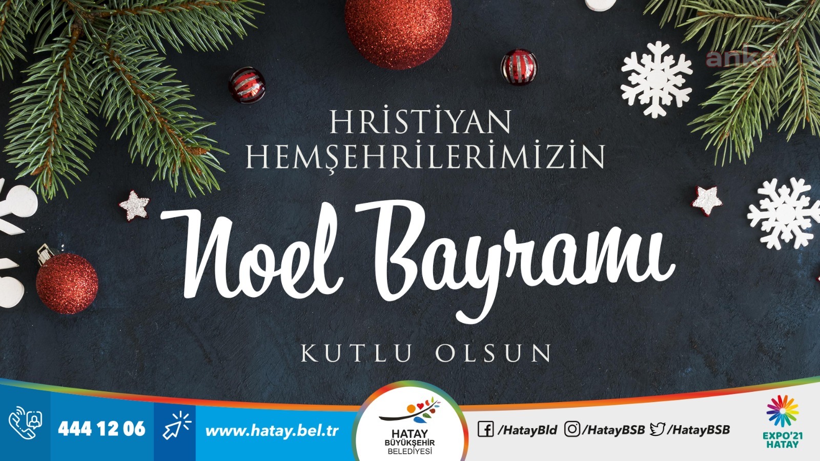 HATAY BÜYÜKŞEHİR BELEDİYE BAŞKANI SAVAŞ’TAN NOEL MESAJI