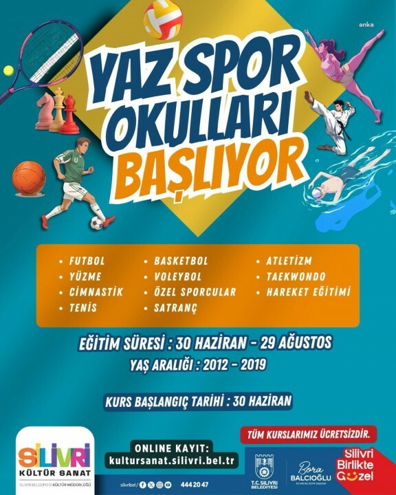 Silivri Belediyesi Yaz Spor Okulları başlıyor
