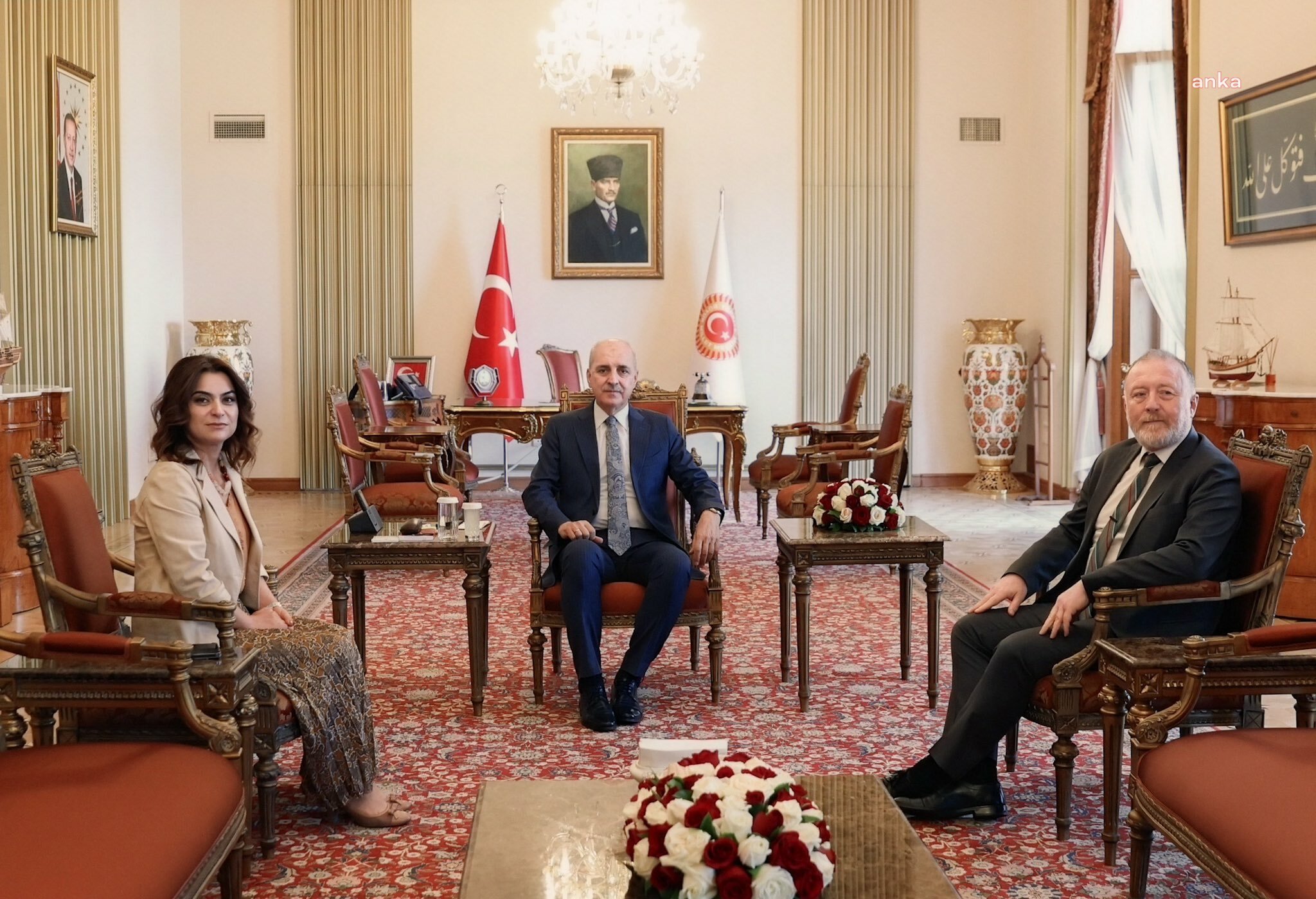 TBMM Başkanı Kurtulmuş, DEM Parti Grup Başkanvekillerini kabul etti