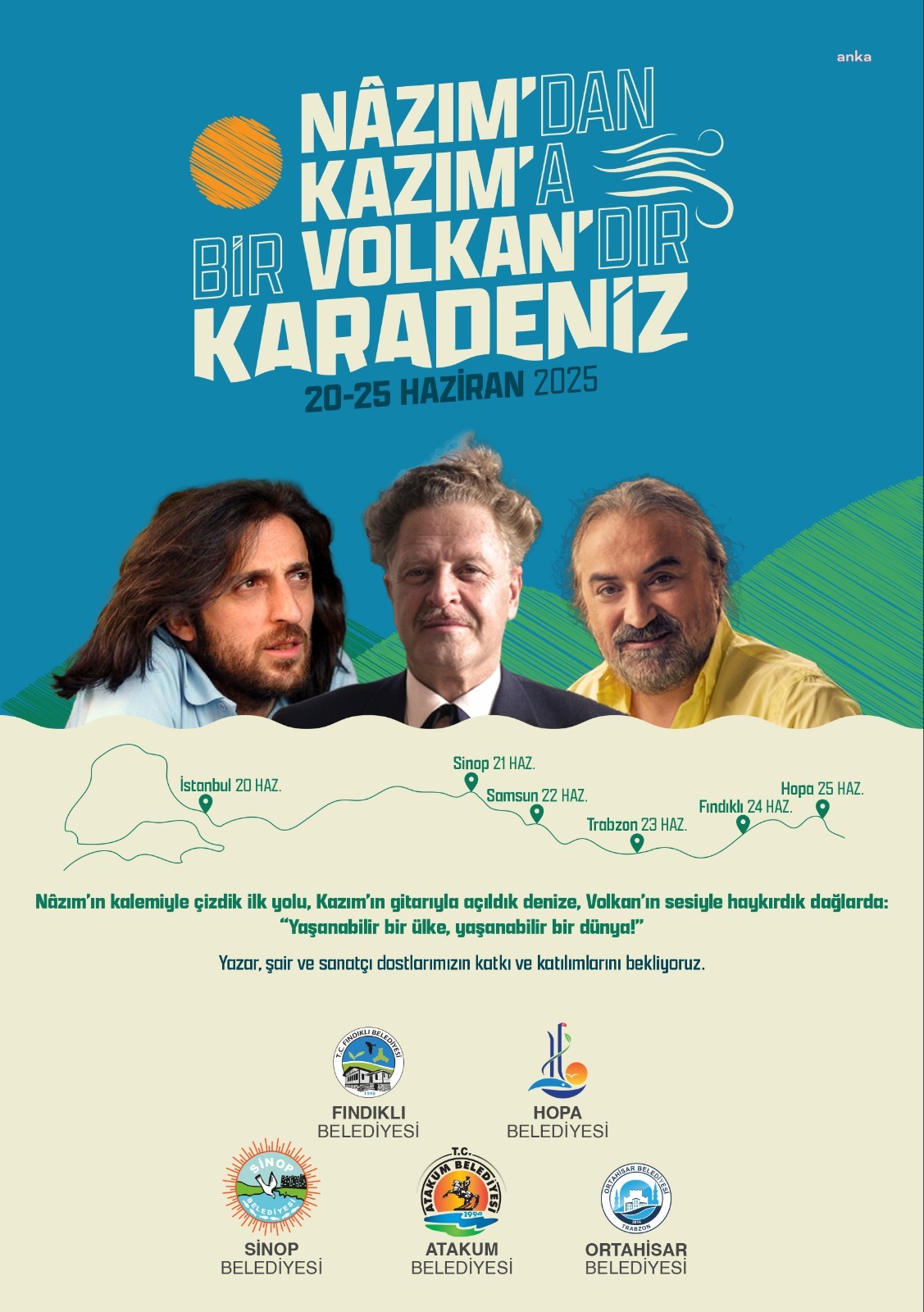 Trabzon'da "Nazım’dan Kazım’a Bir Volkan’dır Karadeniz" etkinliği düzenlenecek