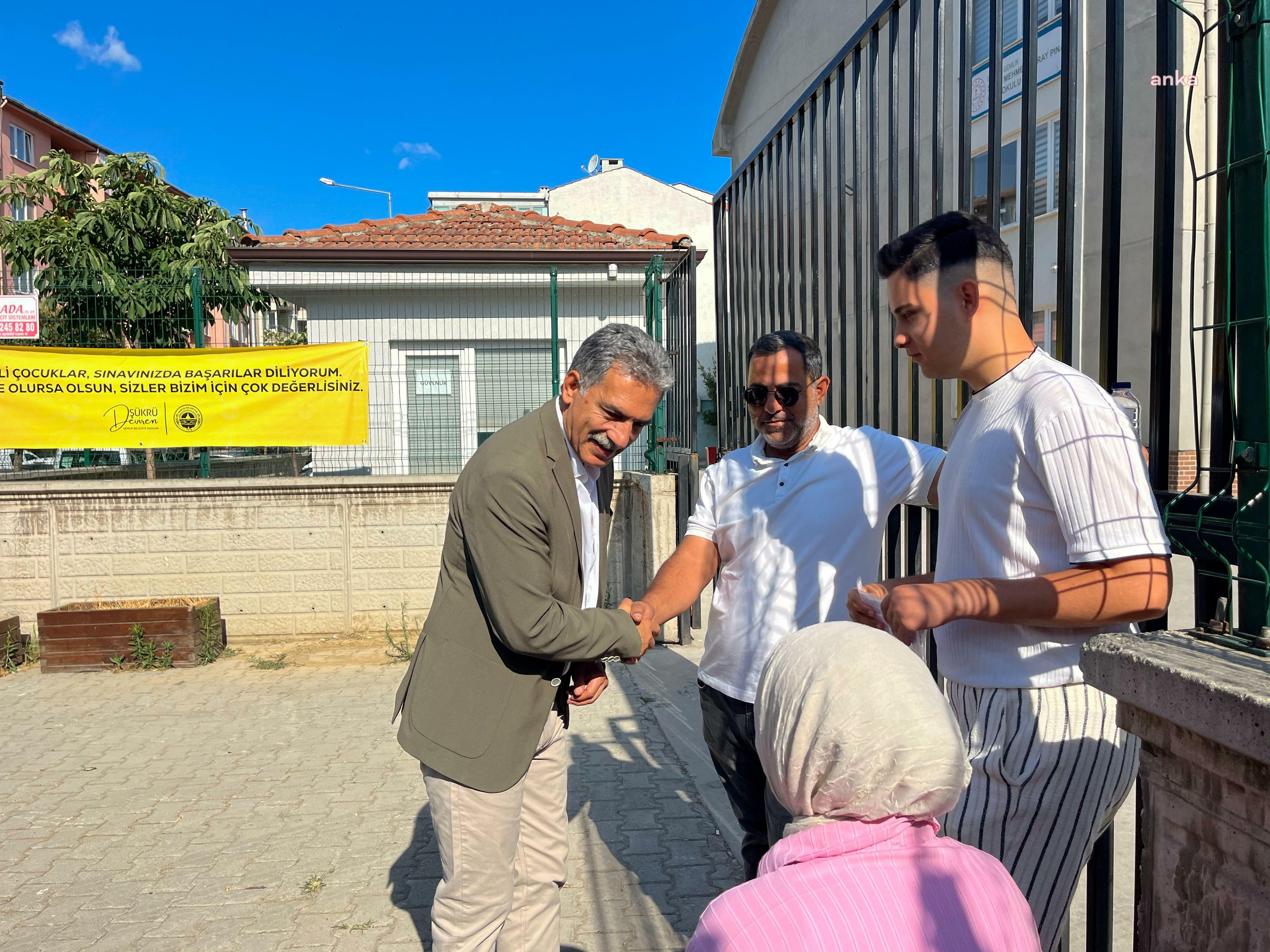 Gemlik Belediyesi sınava giren öğrencilerin yanında