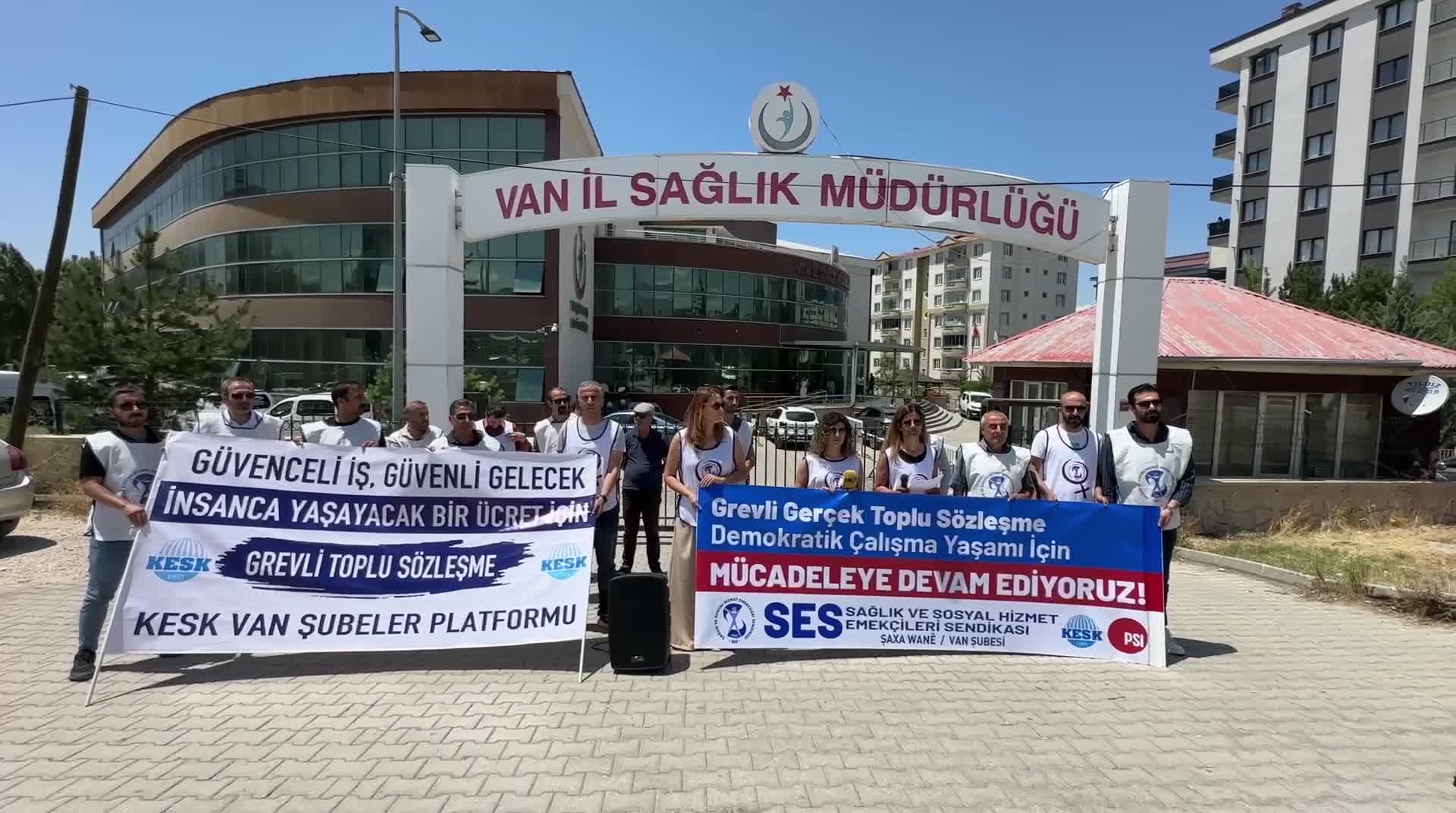 SES Van Şubesi: "Demokratik çalışma yaşamı için mücadeleye devam ediyoruz"