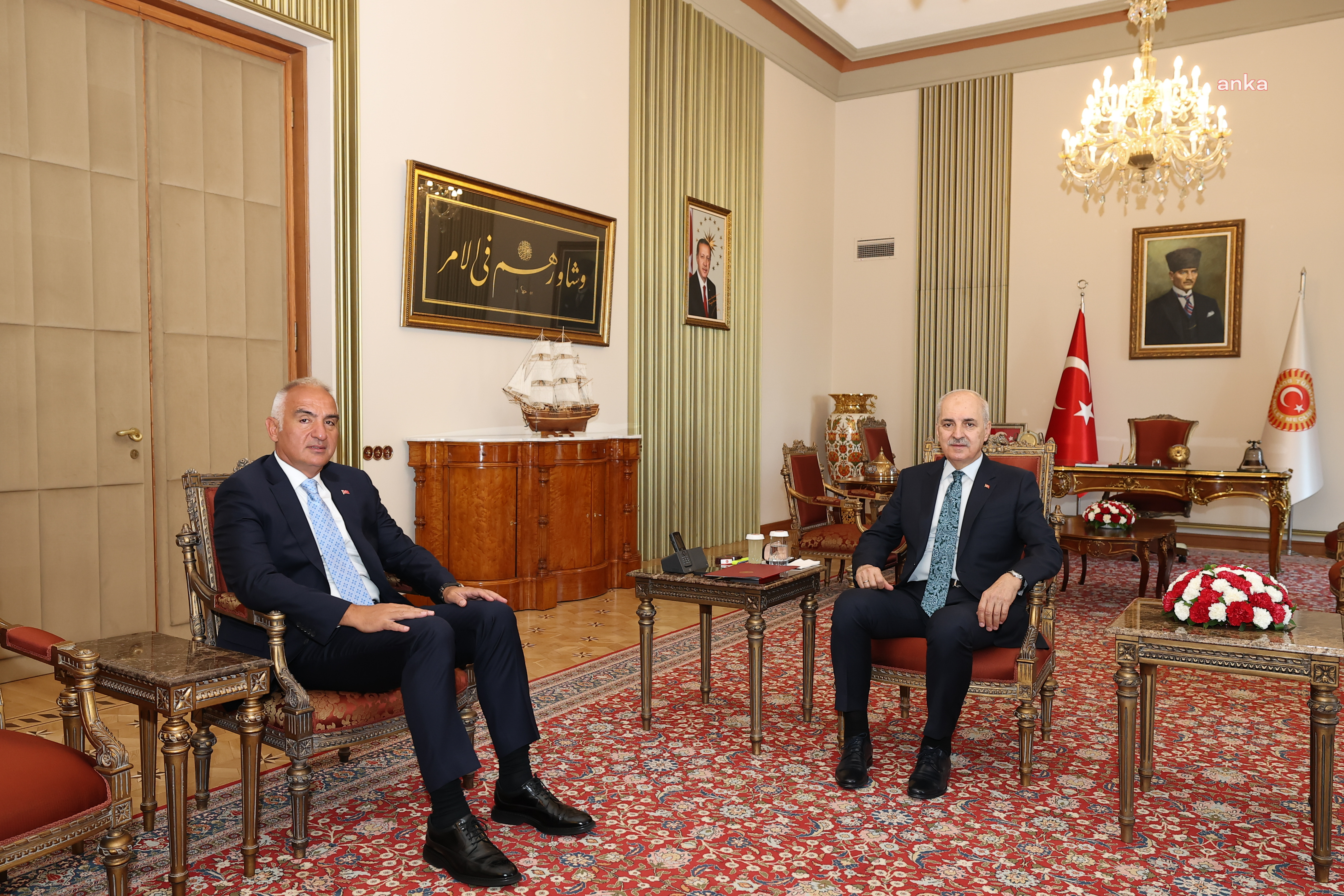TBMM Başkanı Kurtulmuş, Bakan Ersoy’u kabul etti