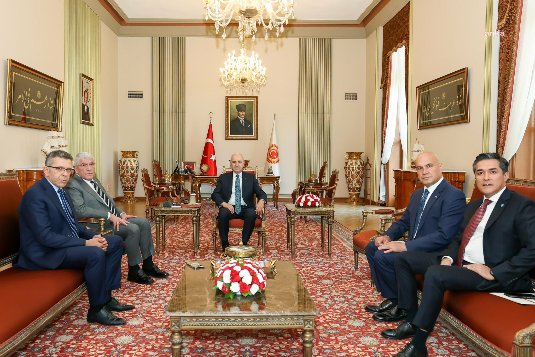 İYİ Parti Genel Başkanı Dervişoğlu'nun TBMM Başkanı Kurtulmuş'u ziyareti...