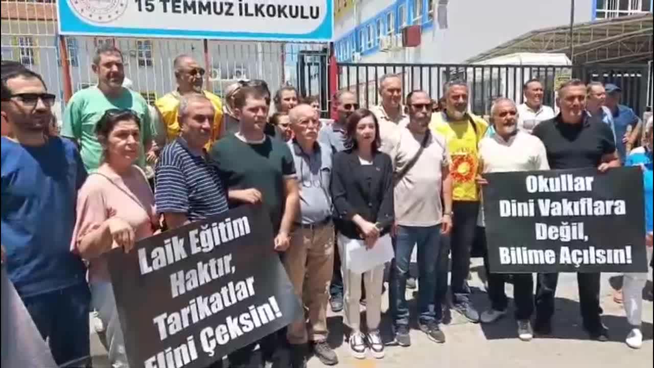 Nazilli'de Hayrat Vakfı’nın 15 Temmuz İlkokulu’nda açtığı yaz okuluna tepki