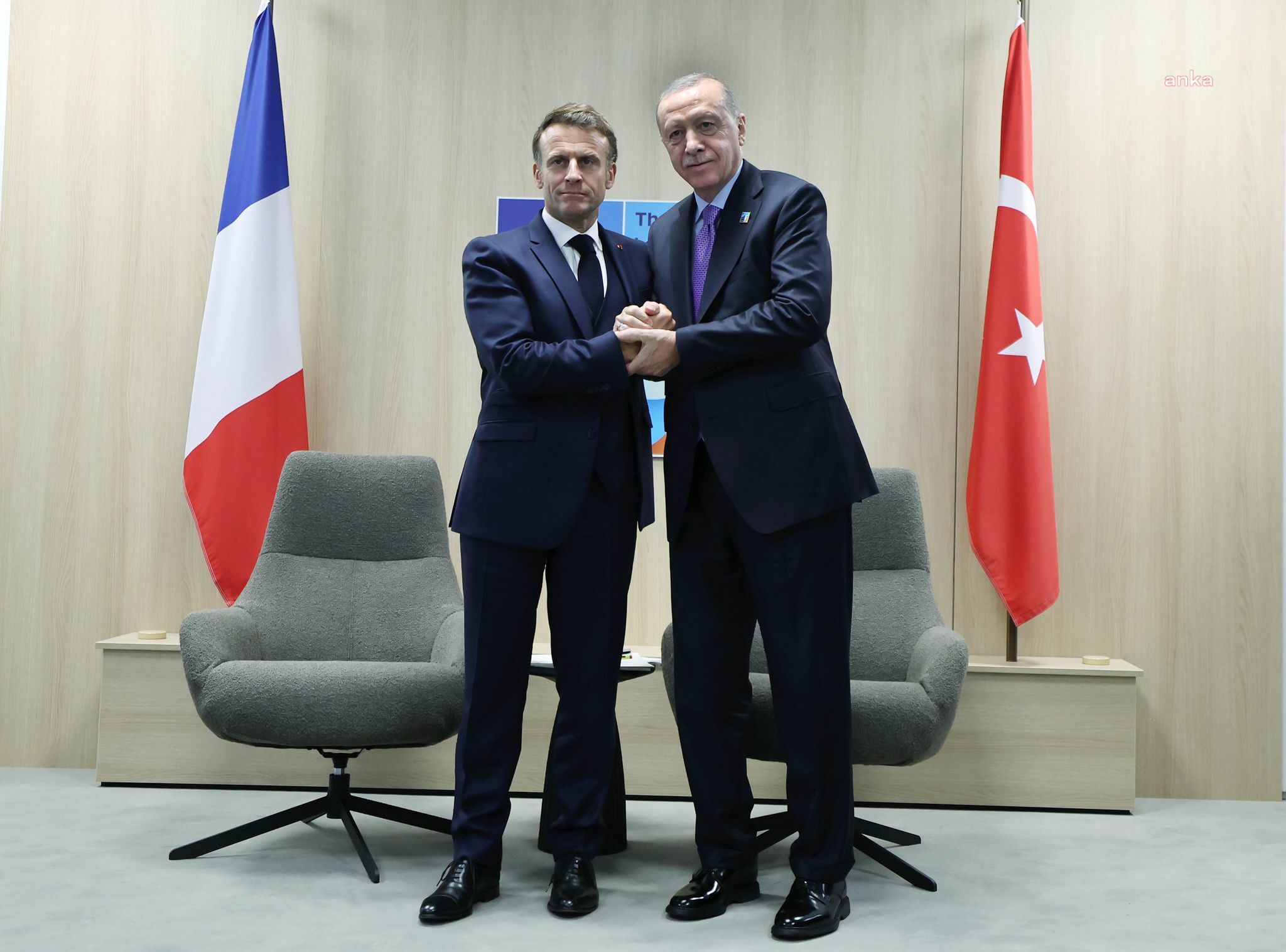 Cumhurbaşkanı Erdoğan, Fransa Cumhurbaşkanı Macron ile bir araya geldi