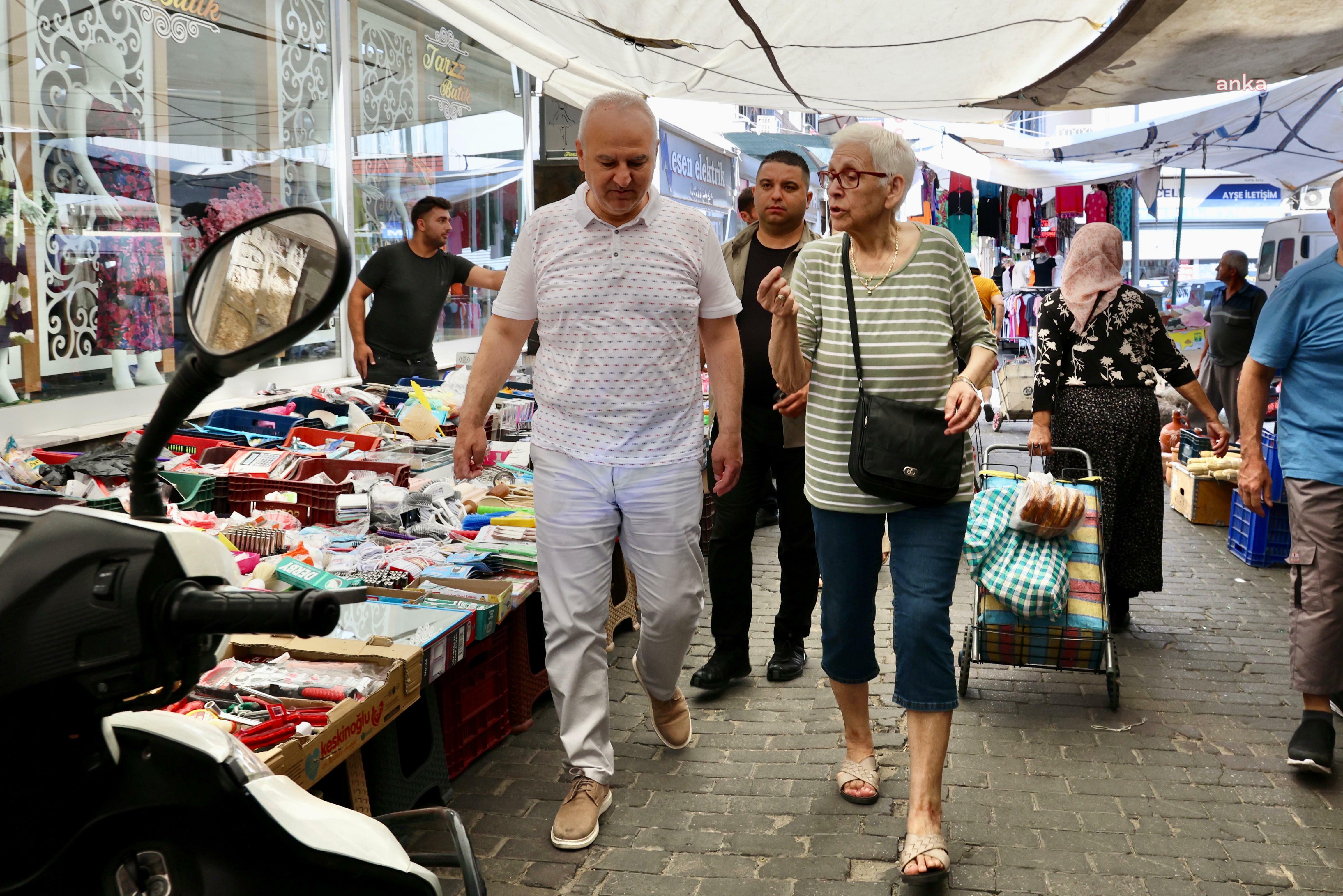 Çine Belediye Başkanı Kıvrak'tan semt pazarına ziyaret